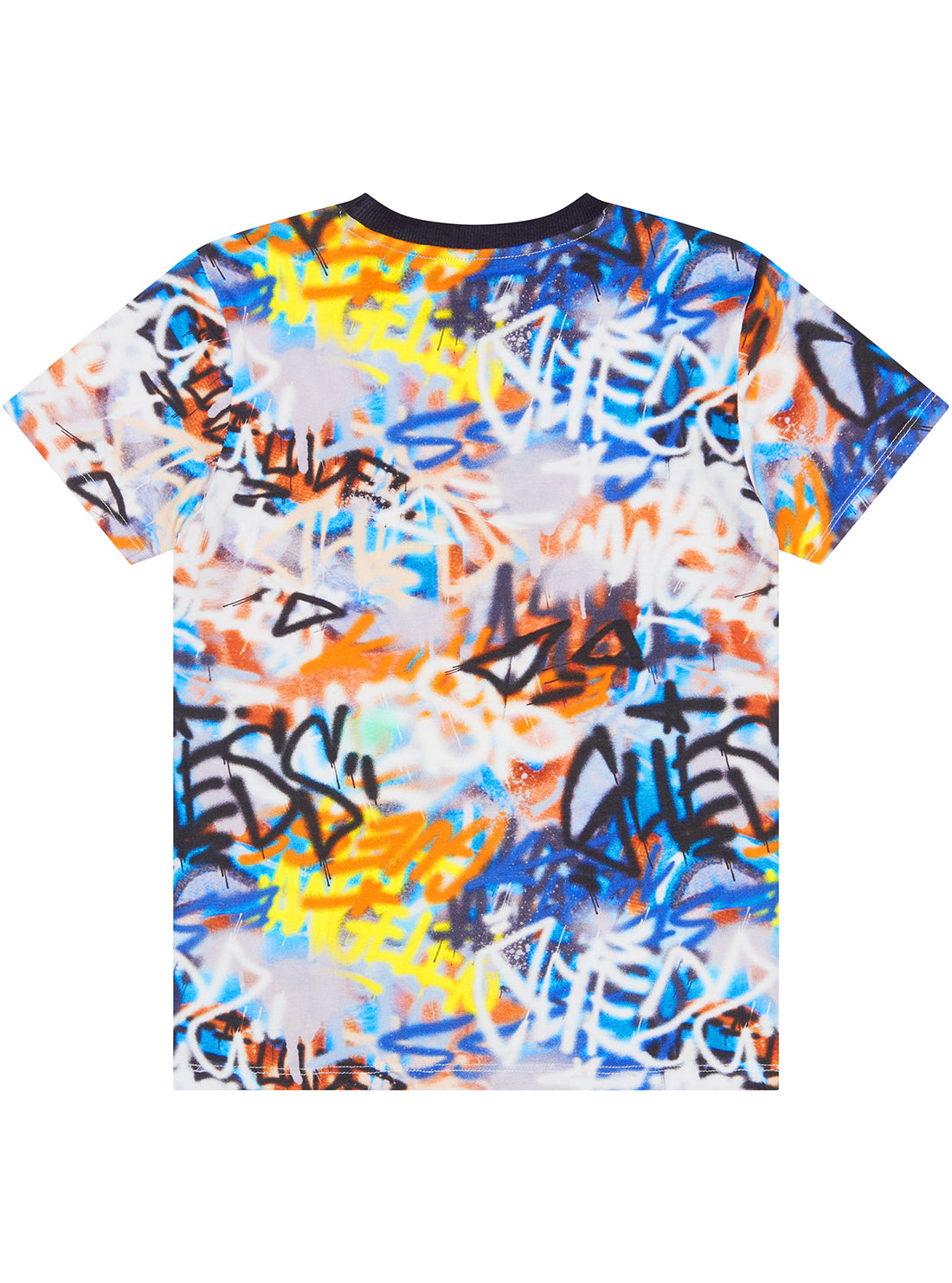 Graffiti Print Short Sleeve T-Shirt for Men & Women - Trendy Graphic Tee for Casual Wear, Street Style, and Summer Outfits (Sizes 2-7)