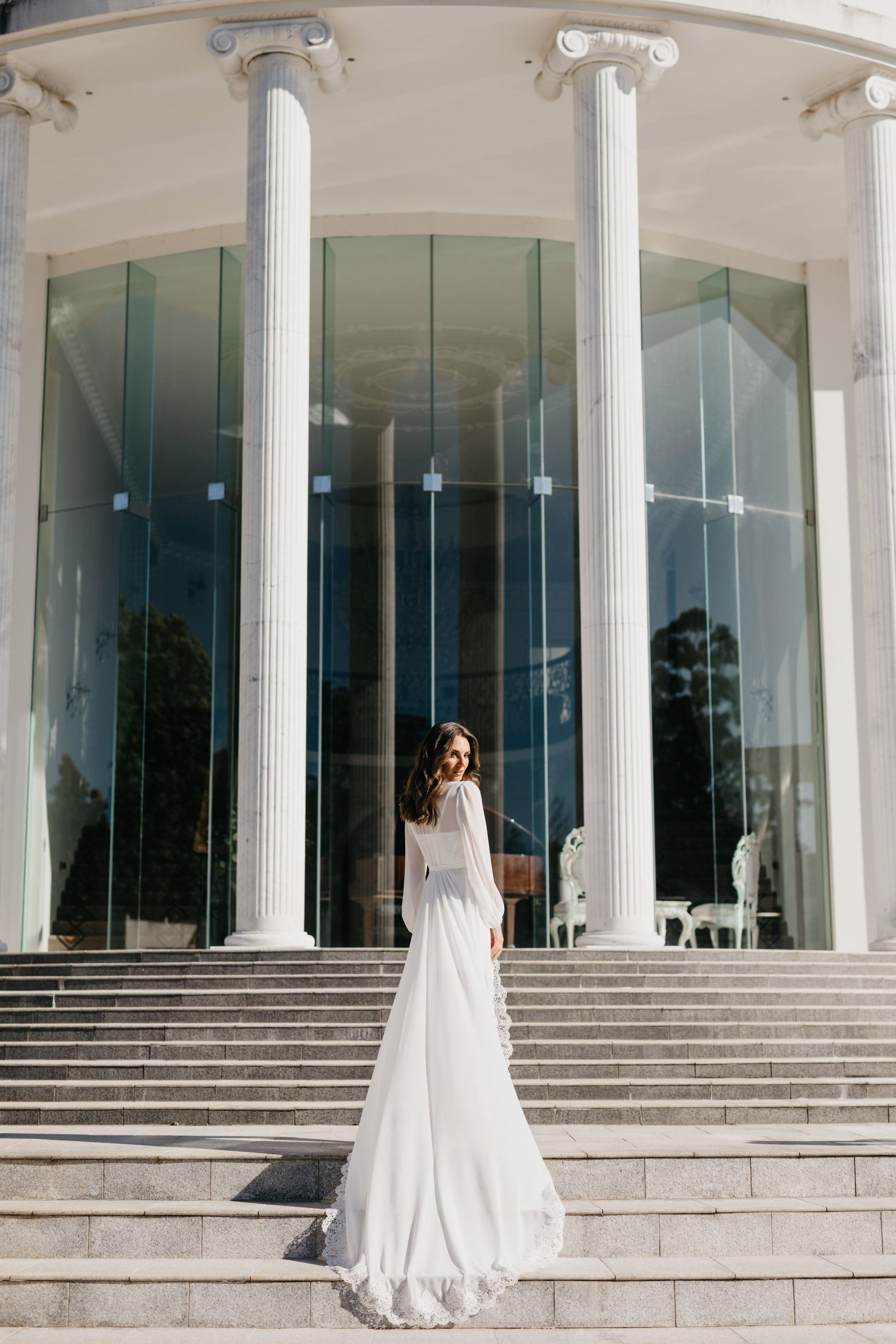 Elegant Jolie Lace Trim Maxi Dress with Train & Slip - Perfect for Weddings, Prom, and Formal Events