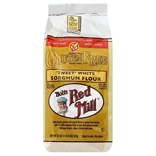 Organic Sweet White Sorghum Flour by Bob's Red Mill - Gluten-Free, Non-GMO, 22oz (Pack of 6) - Perfect for Baking, Pancakes, & Gluten-Free Recipes