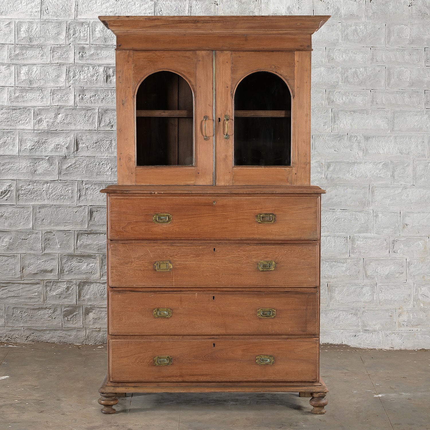 Premium Ambu Teak Wood Cabinet - Handcrafted Solid Teak Storage for Living Room, Bedroom & Office - Stylish & Durable Home Furniture for Organizing & Decor