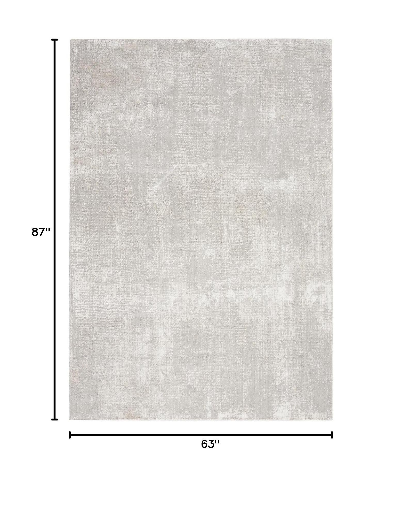 Nourison Sleek Textures Modern Ivory/Grey 5'3