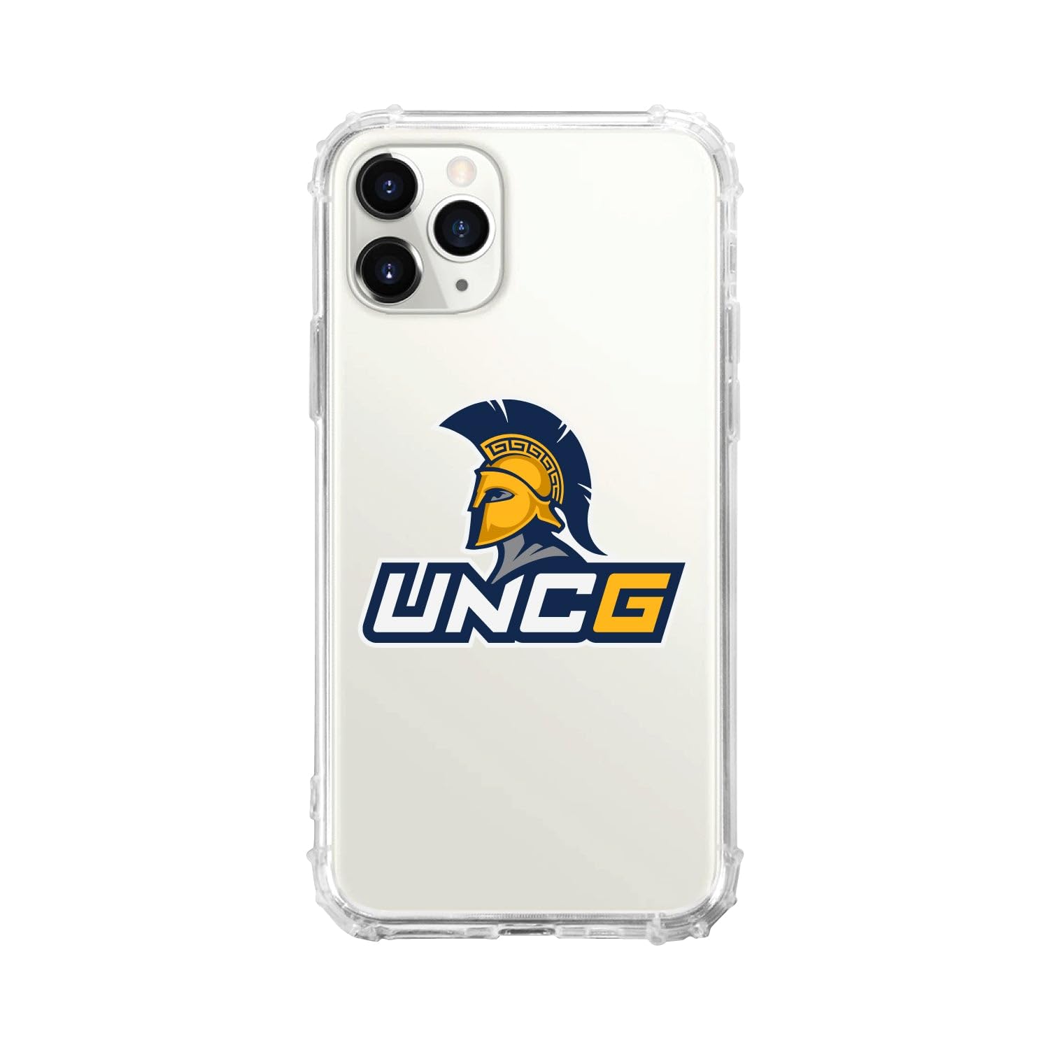 OTM Essentials Durable Phone Case for iPhone 12/12 Pro - UNC Greensboro Spartan Design, Shockproof Protection & Classic White Style | Perfect for College Students, Alumni & Everyday Use