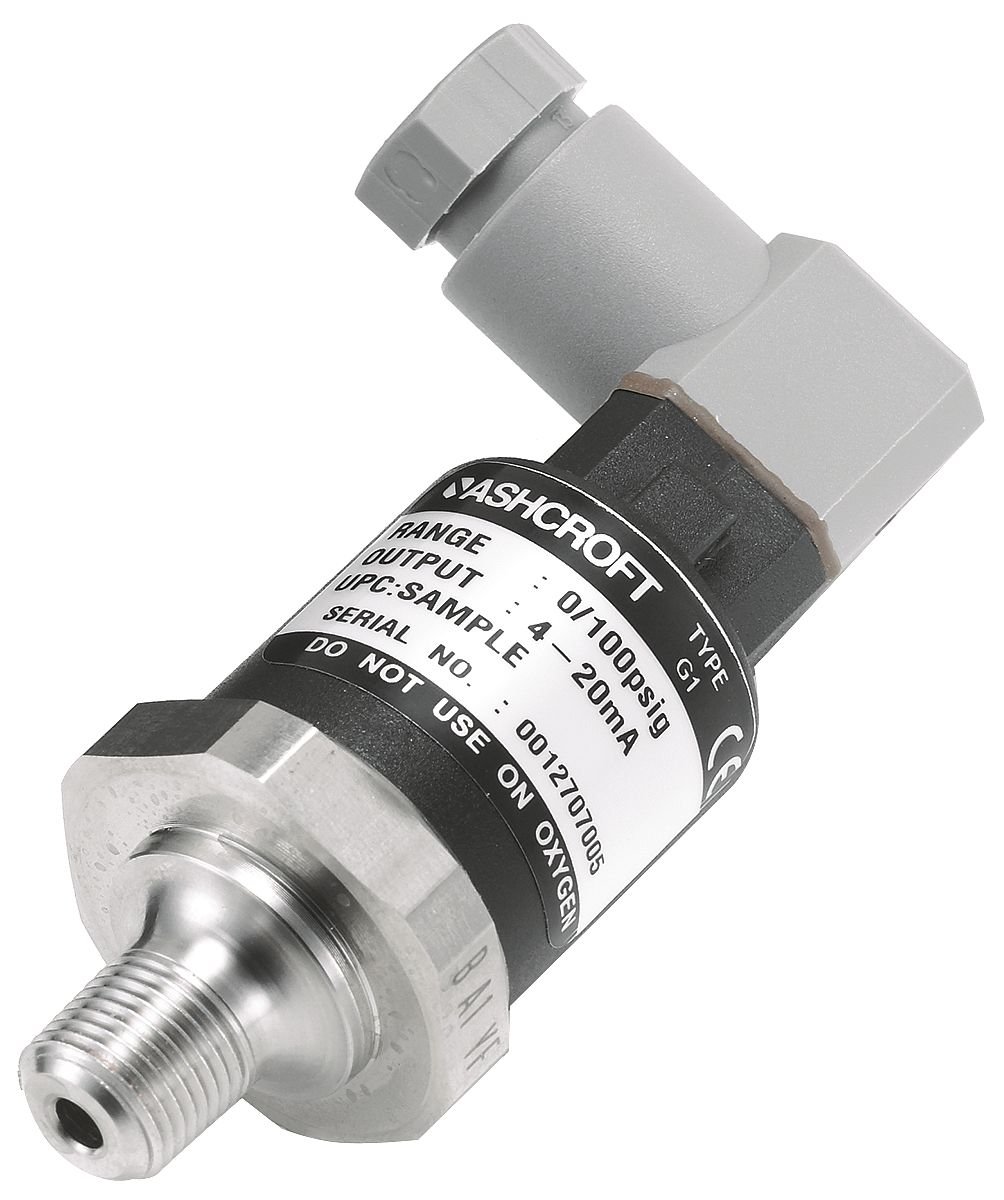 Ashcroft G17M0142M13000 1/8 MNPT Pressure Transmitter 0-3000 psi, 4-20mA DC Output - Industrial Hydraulic & Pneumatic System Monitoring