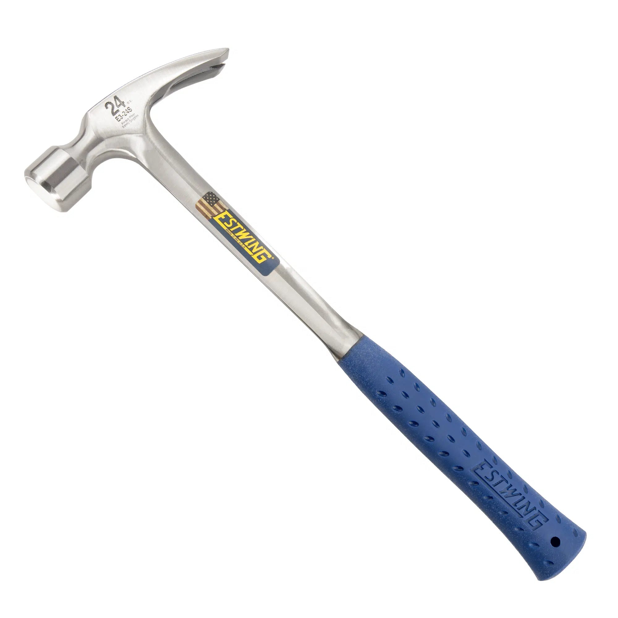 Estwing E3 Straight RIP Claw Hammer - 16 oz Forged Steel Framing Hammer with Shock Reduction Grip - Perfect for Construction, Woodworking & DIY Projects