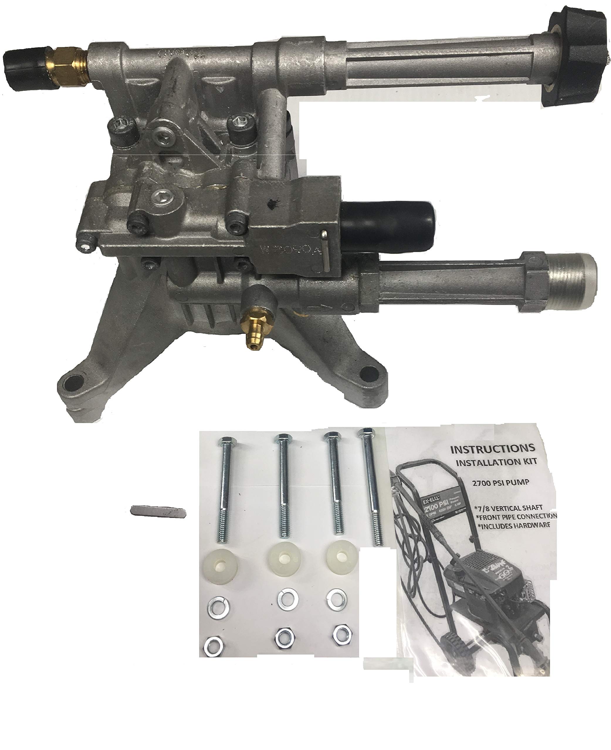Troy-Bilt Pressure Washer Pump Replacement for 2700 PSI Models - Compatible with TROYBILT Under Engine Front Pipes - High Performance Water Pump for Cleaning Driveways, Decks & Outdoor Surfaces