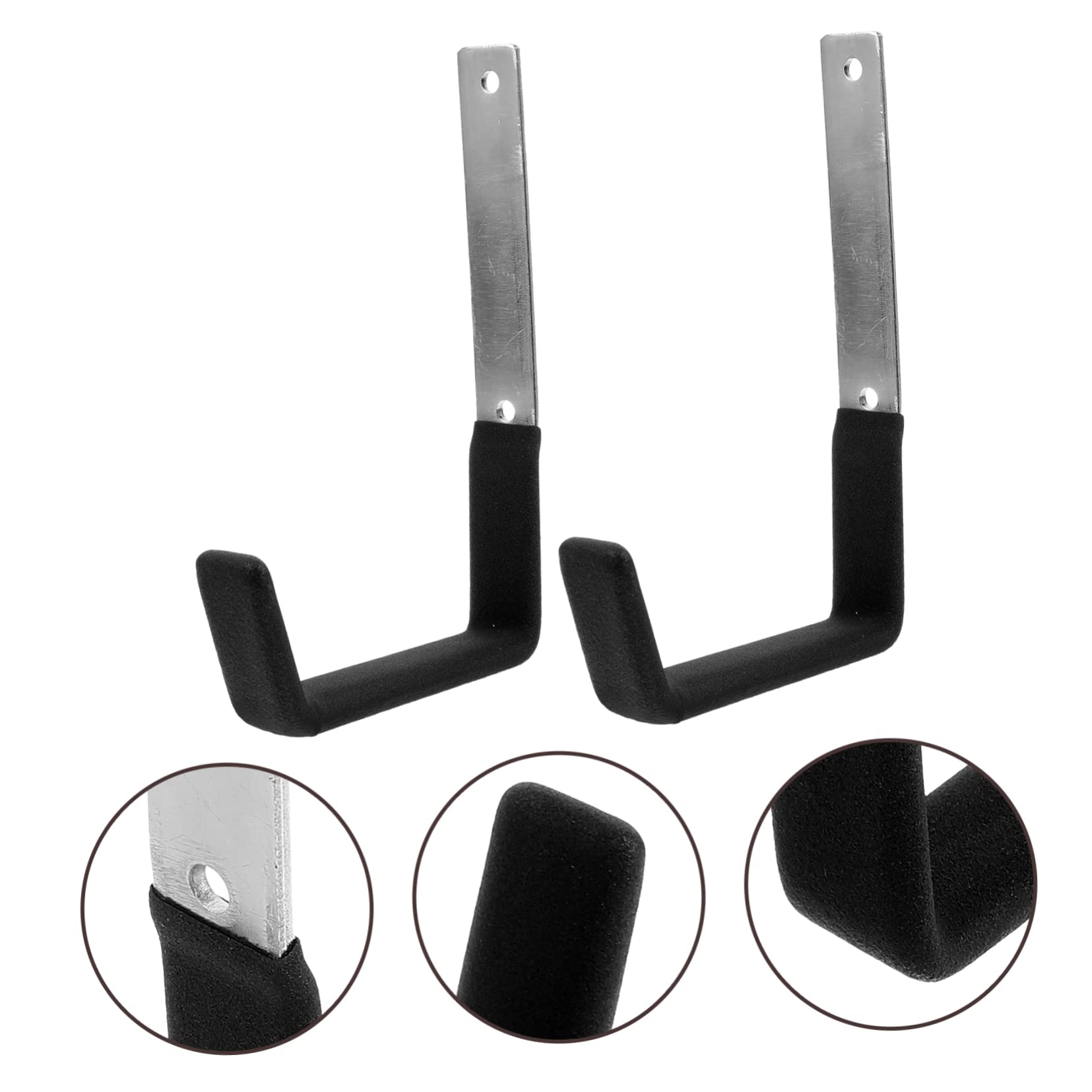 Heavy Duty Wall Hooks 2 Pack - CANIGHT Durable PVC Garage Hooks for Hats, Coats & Storage - Perfect for Garage, Entryway, Closet & Home Organization