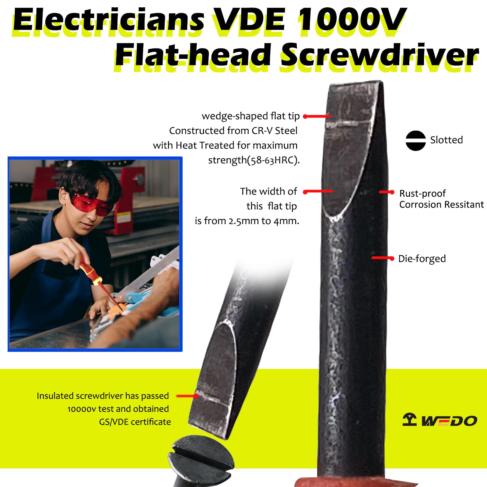 7Pcs 1000V Insulated Tool Set - VDE Screwdrivers & Pliers for Electricians | Home Repair & DIY Projects