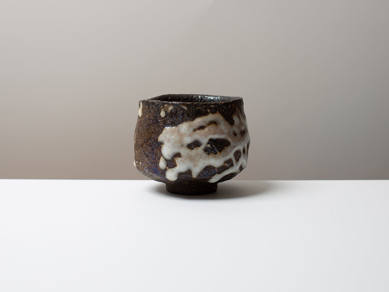 Premium Shino Glazed Cloud Bowl - No. 20 Handcrafted Ceramic Tea Bowl for Matcha, Japanese Tea Ceremony & Home Decor