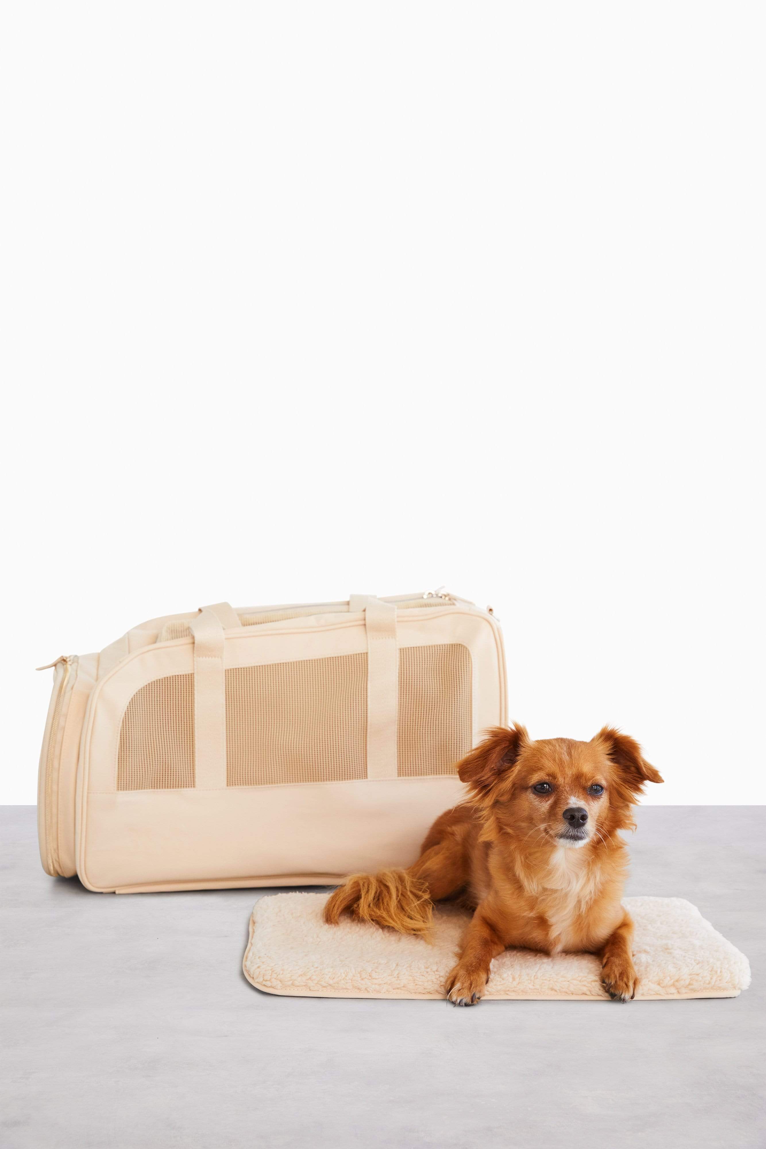 TSA Approved Pet Carrier for Air Travel - Lightweight & Airline Compliant Dog & Cat Travel Bag in Beige | Perfect for Cabin Use, Vet Visits & Road Trips