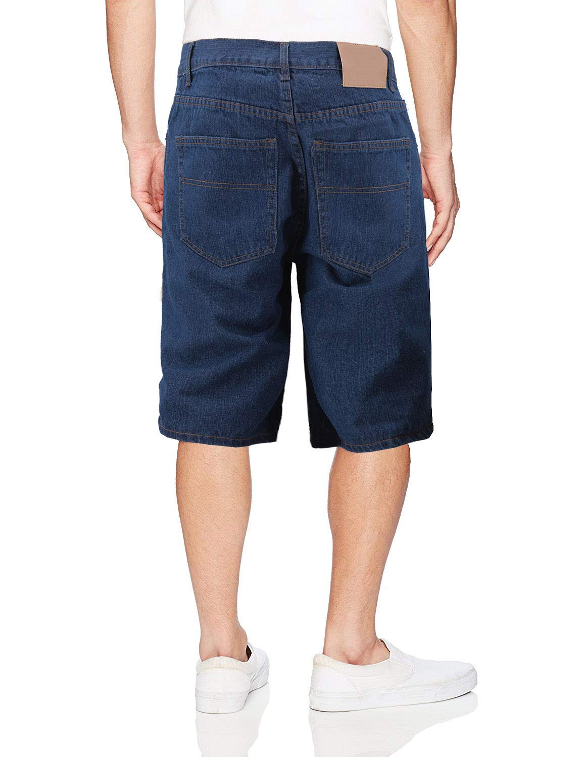 Premium Men's 100% Cotton Relaxed Fit Denim Jean Shorts - Comfortable Casual Wear for Summer Outdoor Activities, Beach & Travel