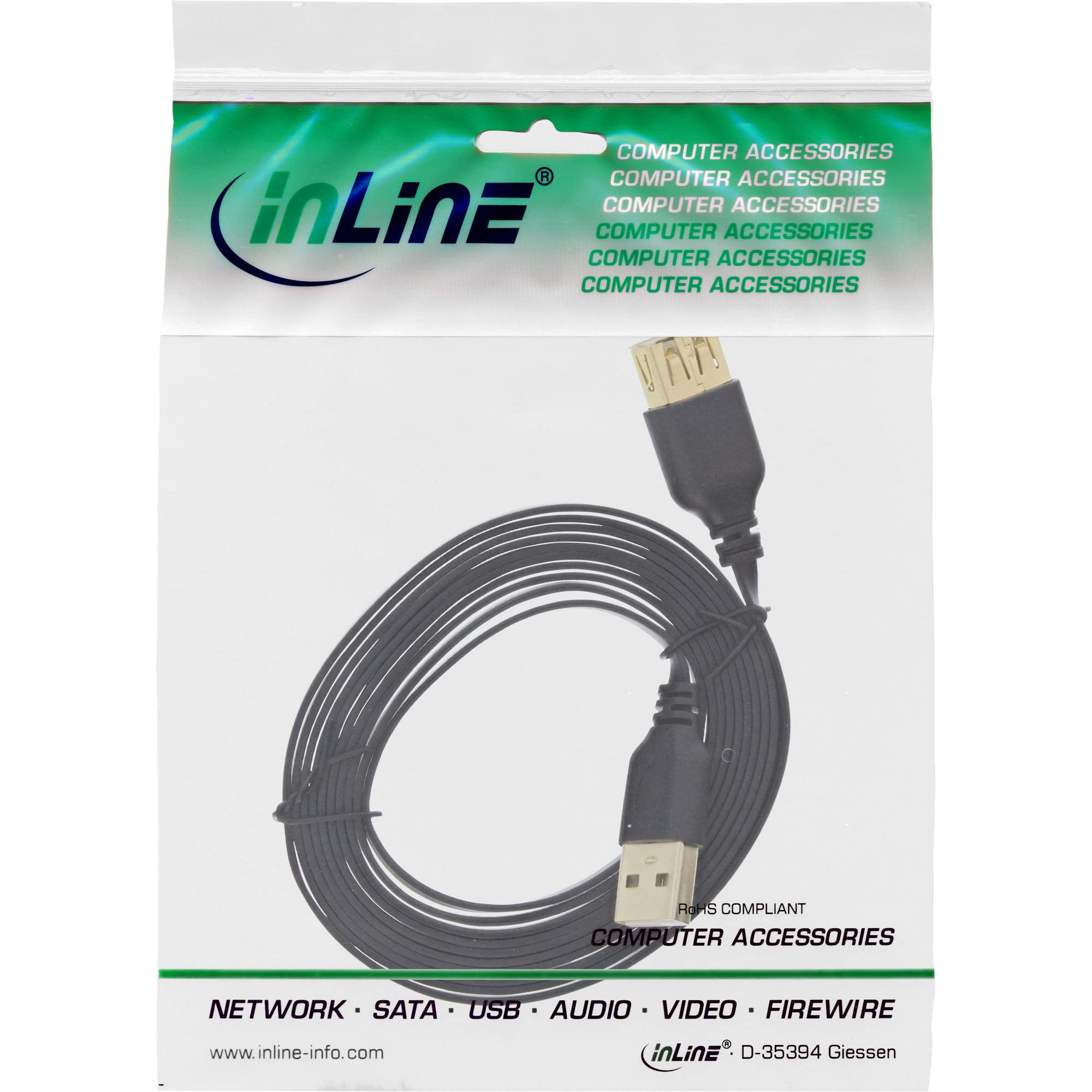 High-Temperature 34650°F 0.5m USB A to USB B Cable - Gold-Plated Connectors, Durable Black USB 2.0 Cord for Fast Data Transfer - Perfect for Computers, Printers, Scanners & Office Equipment