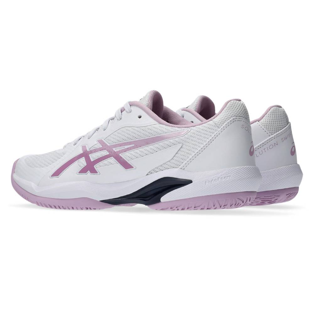 ASICS Solution Swift FF 2 Women's Tennis Shoes - Lightweight Performance Court Shoes for Women (White/Ube) | Perfect for Competitive Matches & Training Sessions