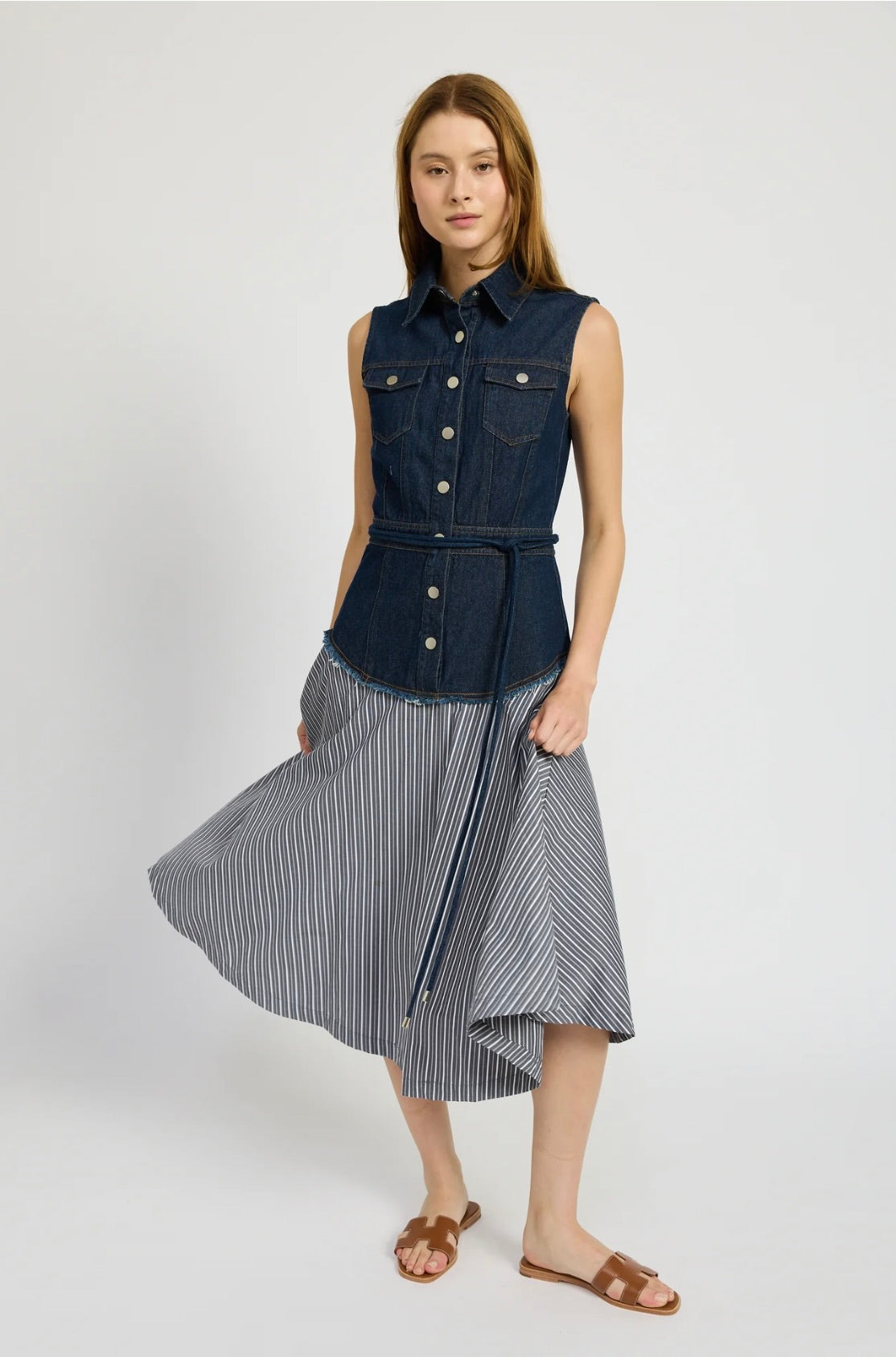Elegant Nicola Midi Dress for Women - Flattering A-Line Summer Dress with Short Sleeves | Perfect for Office, Party & Date Night Outfits