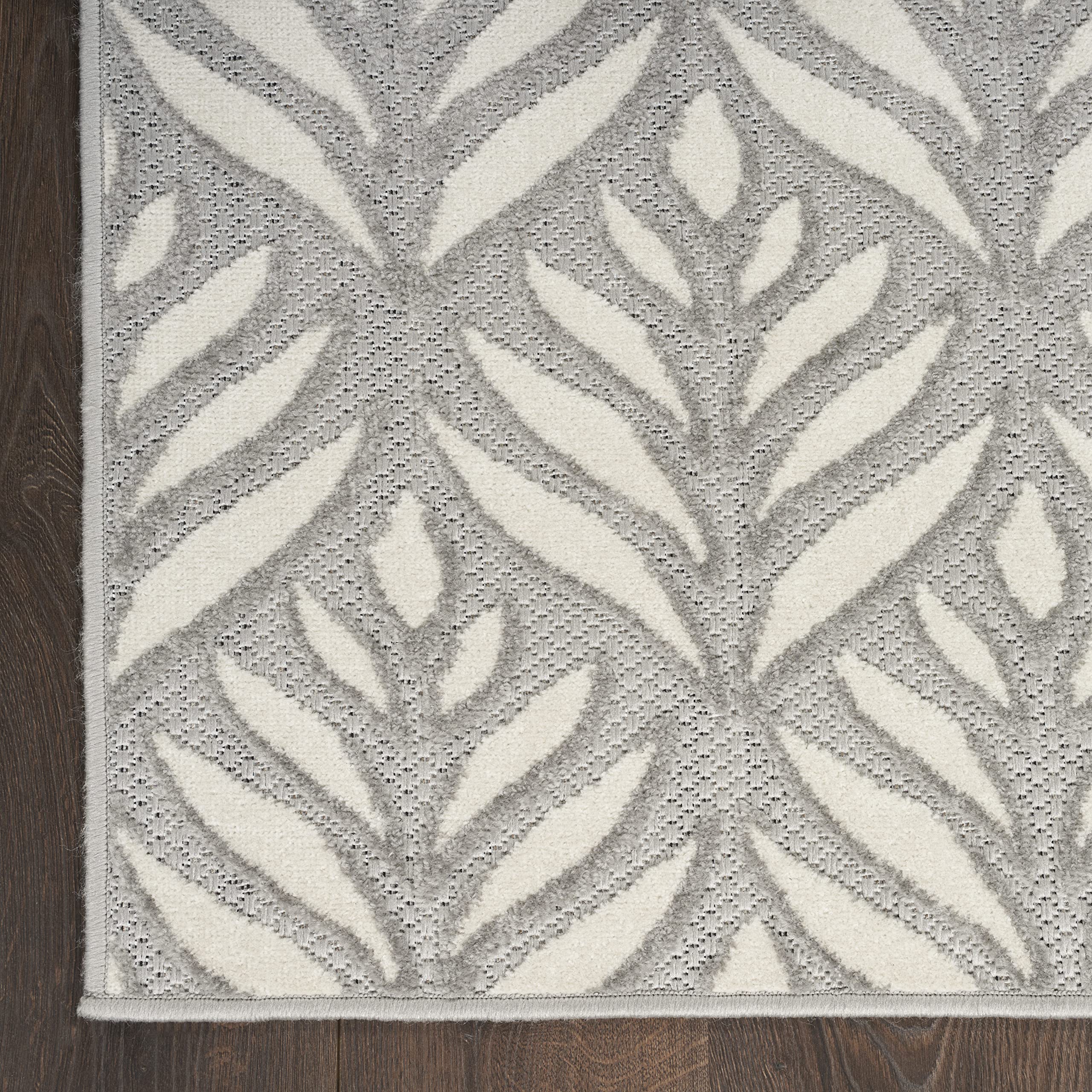 Nourison Aloha Indoor/Outdoor Grey 3'6