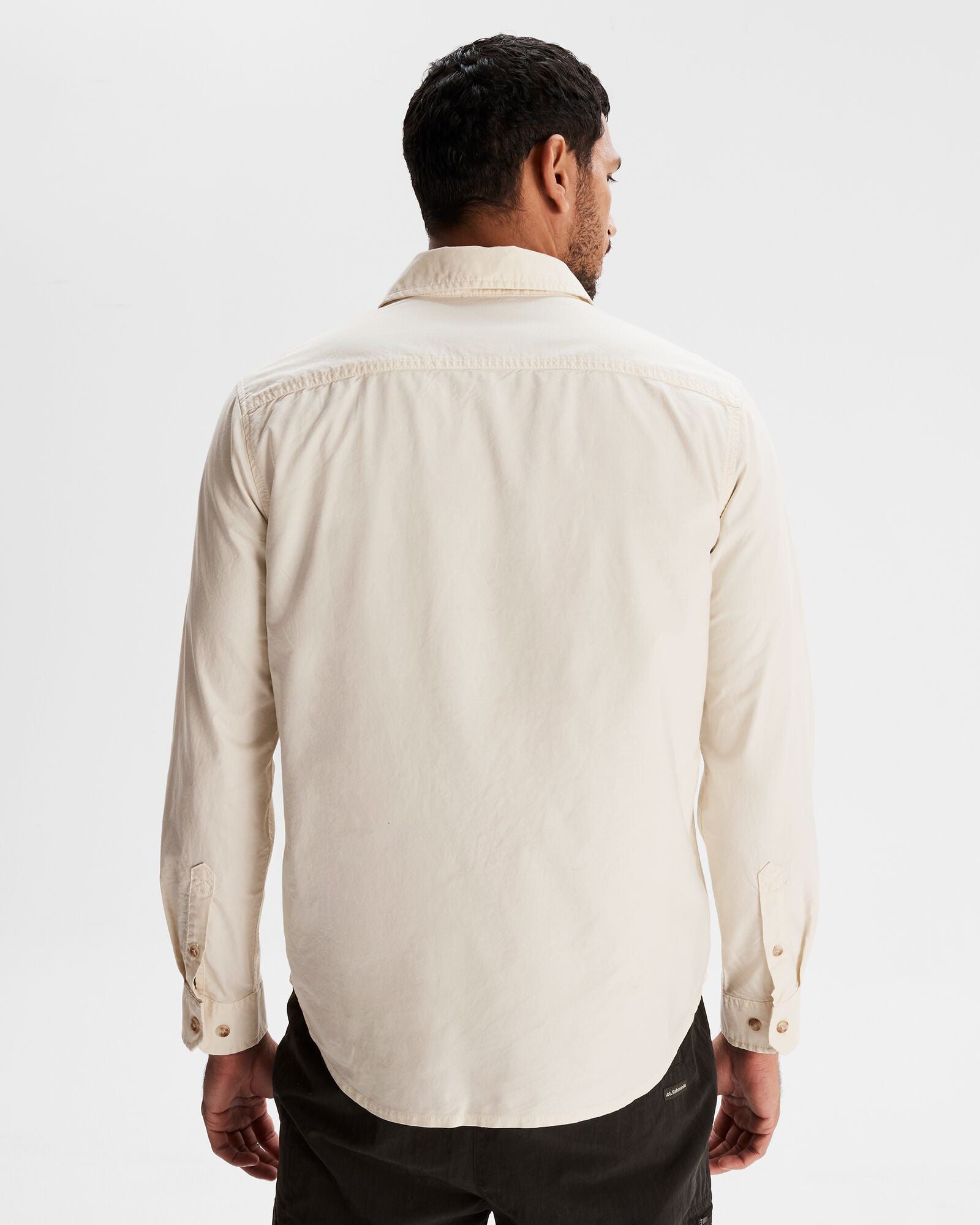 Vander HT Men's Long Sleeve Casual Shirt - Breathable Cotton Comfort Fit Button Down Shirt for Office, Outdoor & Daily Wear - Natural Color