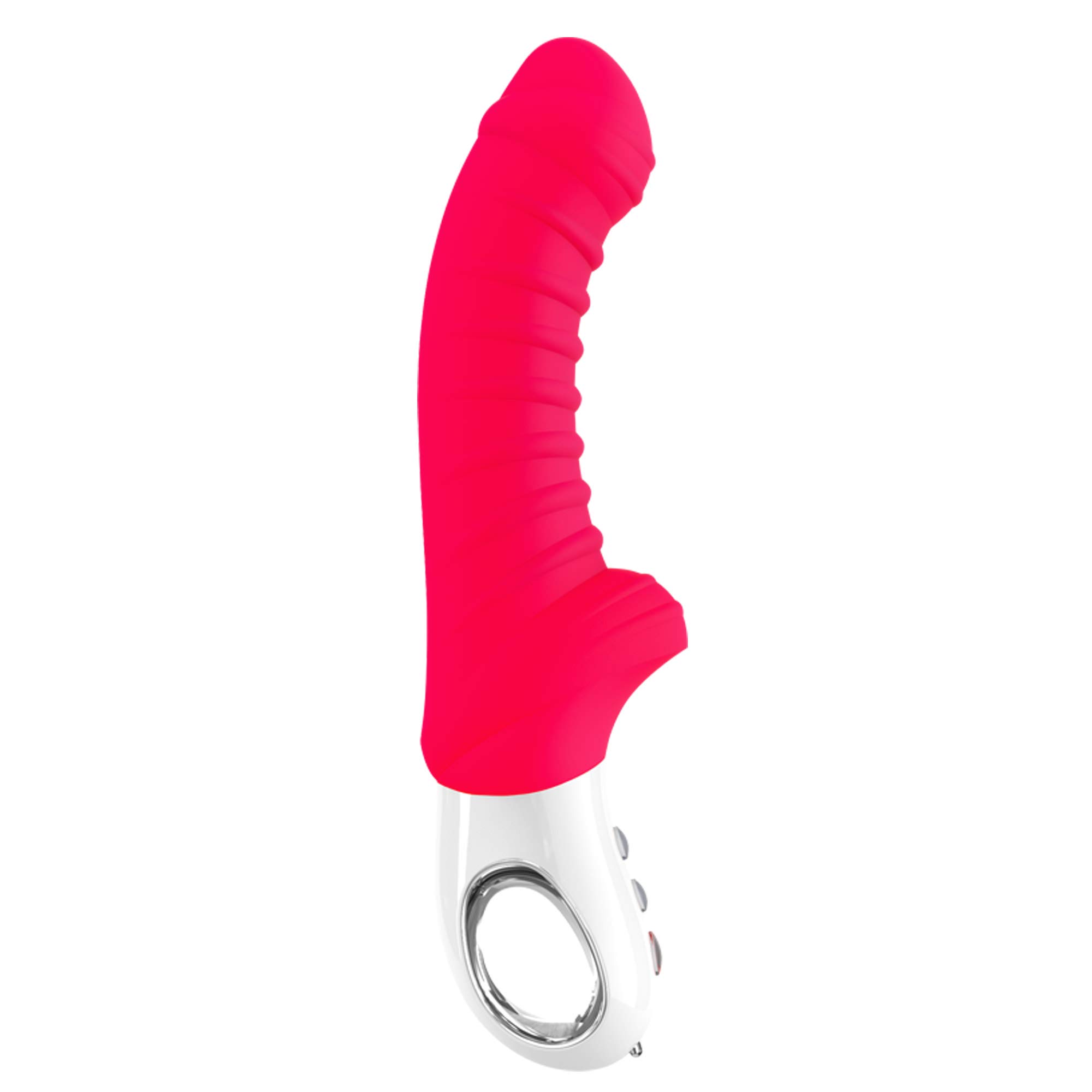 Premium G5 Series Rechargeable Silicone Vibrator - Luxury Adult Toy for Women & Men | Waterproof, Body-Safe Silicone Dildo with Powerful Vibrations (Tiger India Red) | Perfect for Couples Play, Solo Pleasure & Sensual Massage