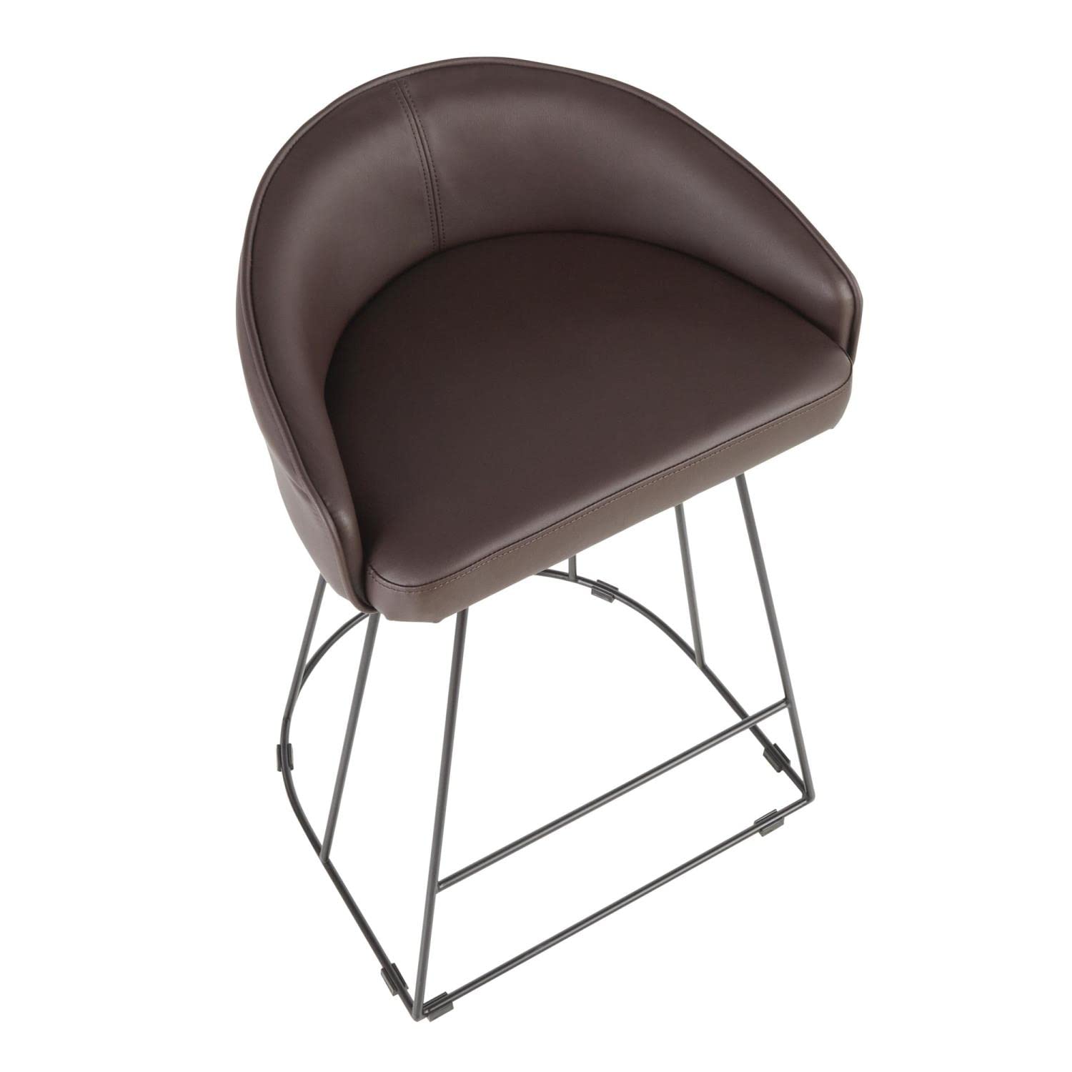 LumiSource Canary Gold Velvet Counter Stools Set of 2 - 24