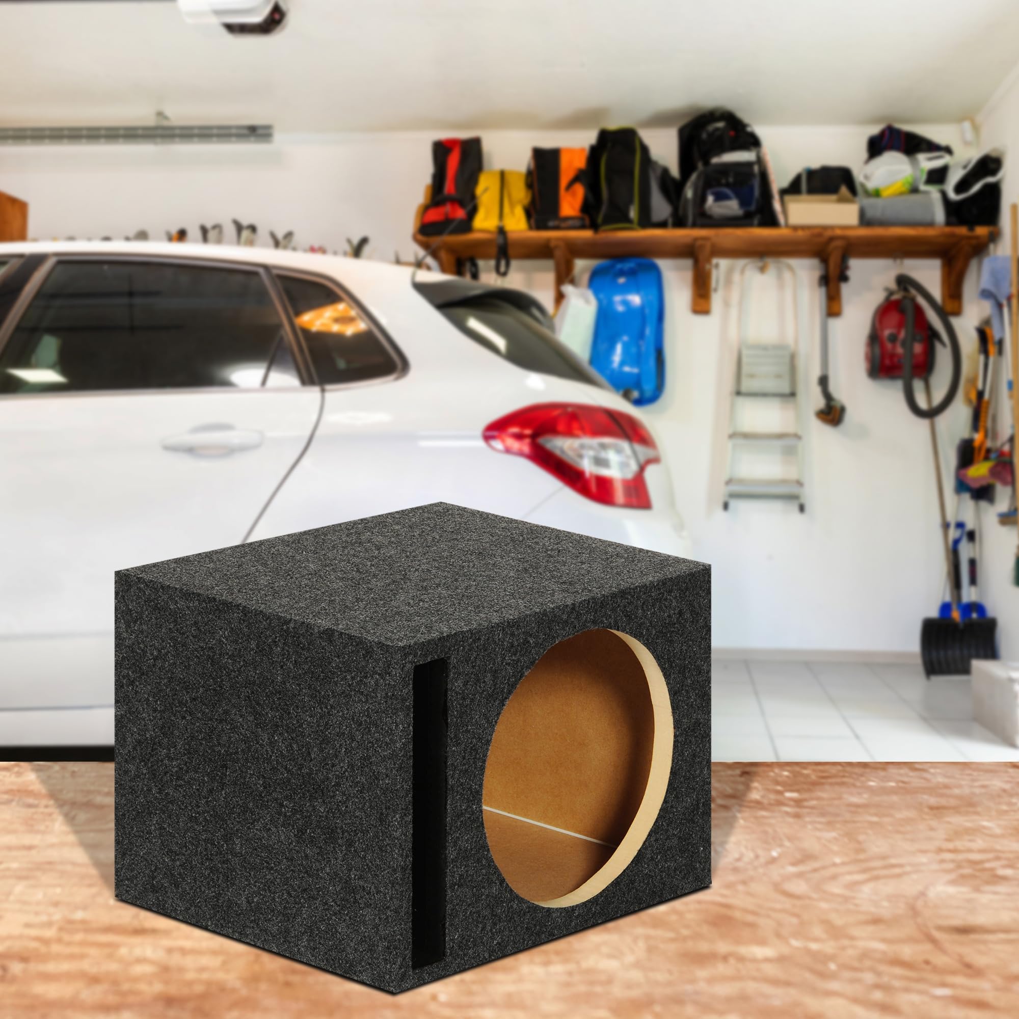 QPower 10 Inch Vented Subwoofer Box - High Performance Car Audio Enclosure for Deep Bass | Perfect for Trucks, SUVs & Custom Car Stereo Systems
