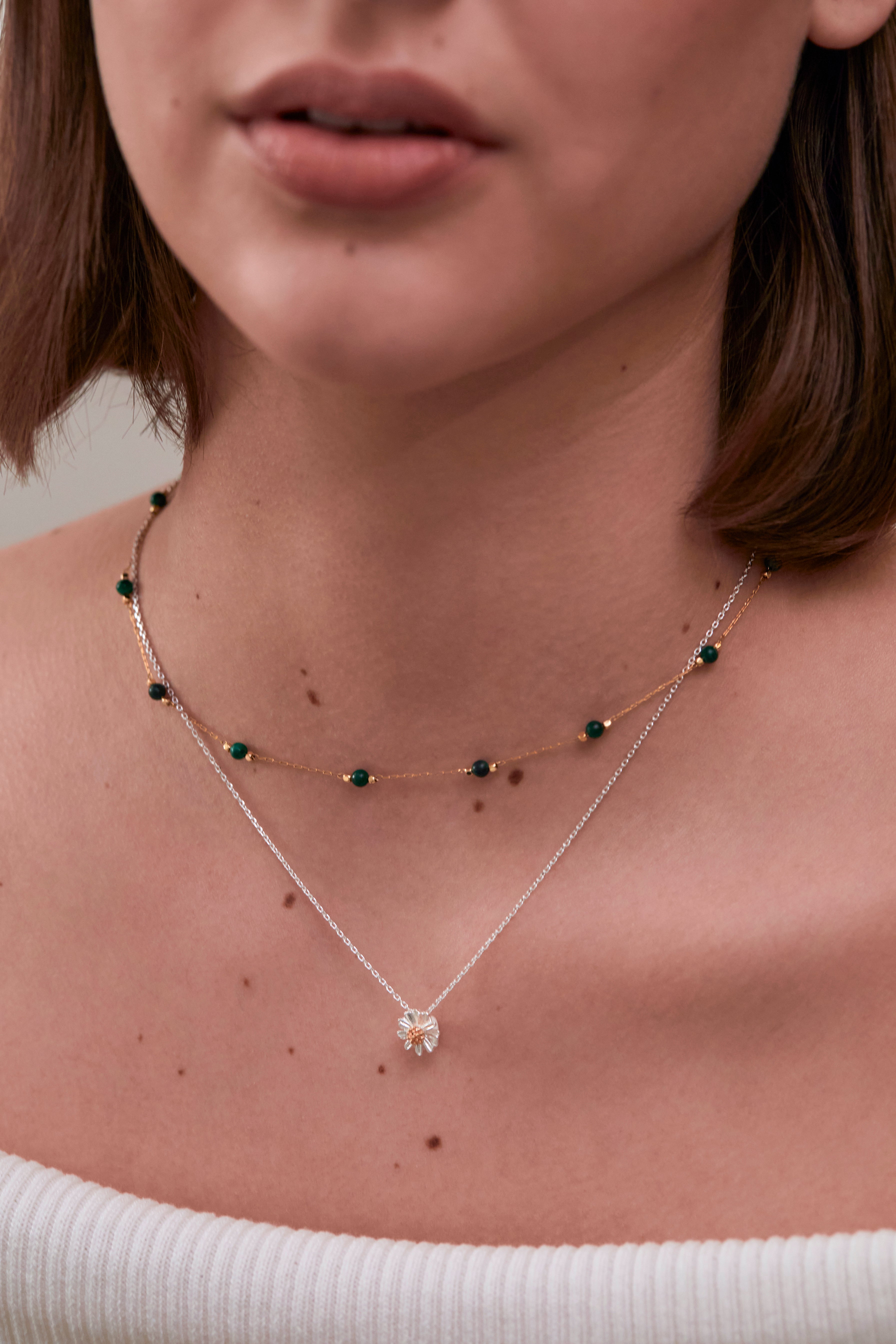 Healing Malachite Gemstone Beaded Necklace for Women - Natural Green Stone Jewelry for Meditation, Energy Balance & Spiritual Wellness - Perfect for Yoga, Reiki & Holistic Healing Practices