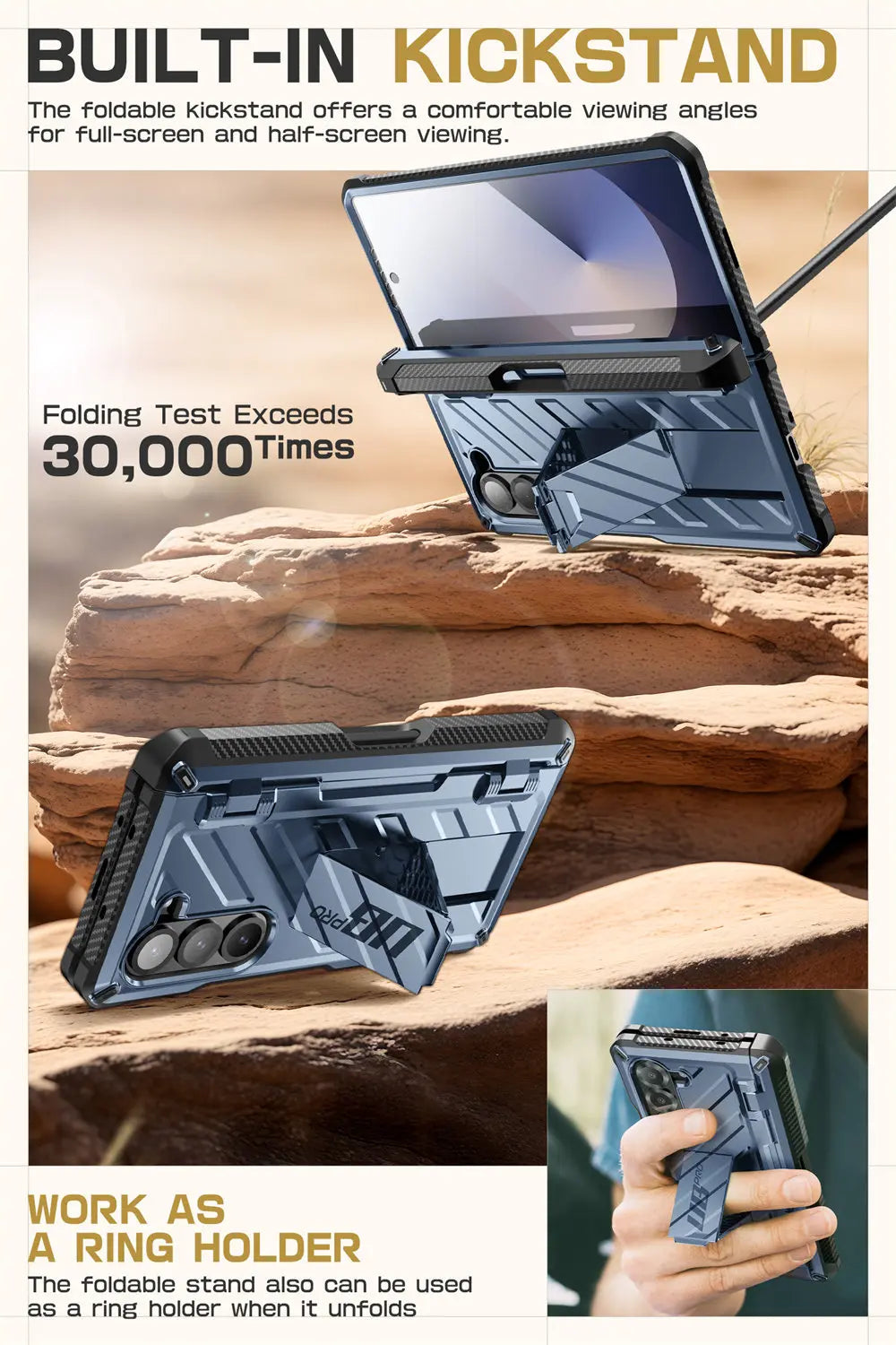 SUPCASE Unicorn Beetle Pro Rugged Case for Samsung Galaxy Z Fold 6 - Shockproof Protective Cover with Built-in Screen Protector | Perfect for Outdoor, Work & Travel Use