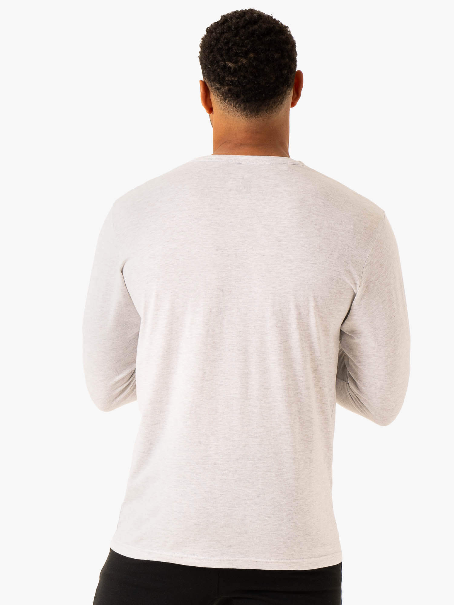 Stylish Graphic Long Sleeve T-Shirt for Men & Women - Comfortable Grey Marl Cotton Tee - Perfect for Casual Wear, Street Style & Everyday Outfits