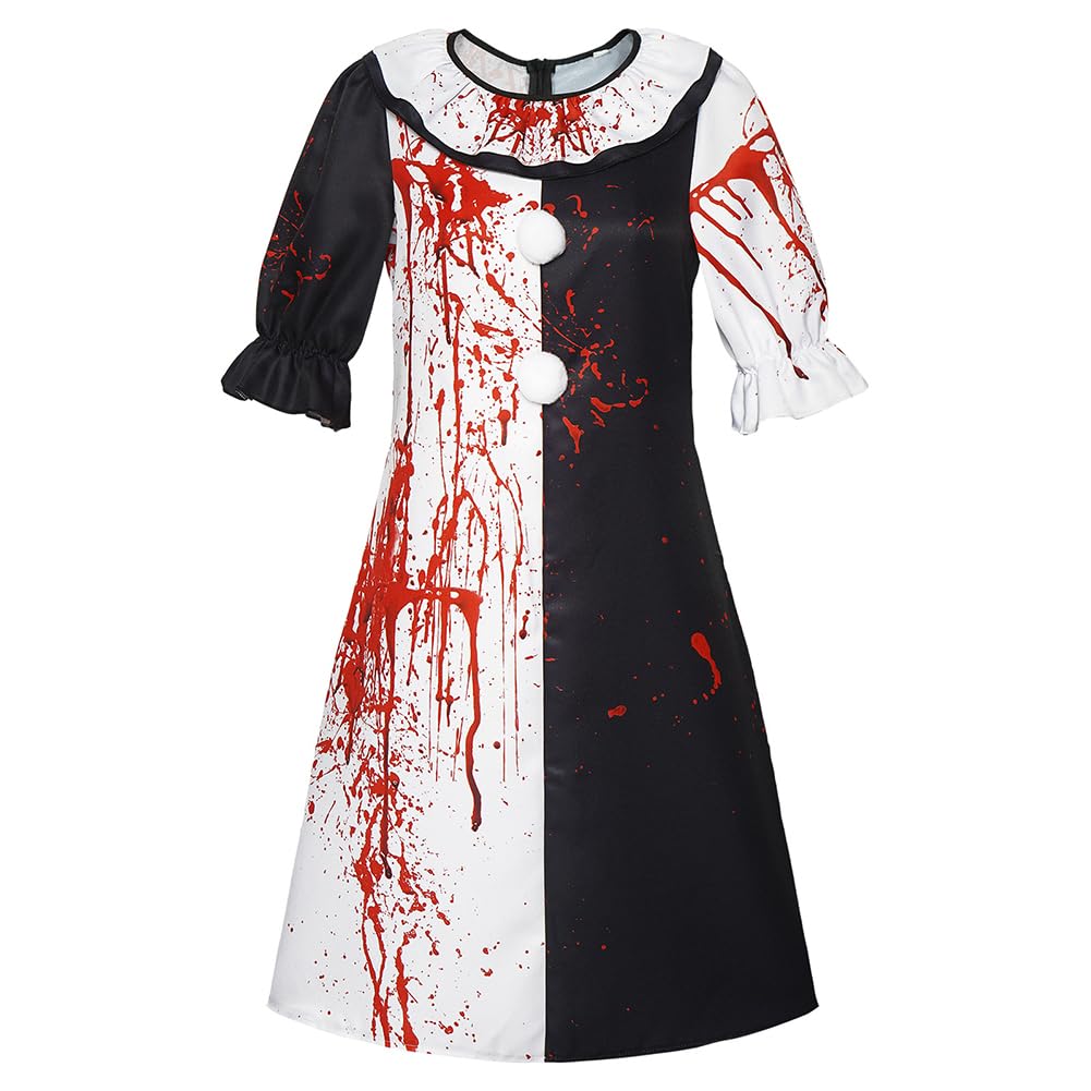 Clown Cosplay Costume Full Set with Mask - Halloween Party Outfit for Women | Perfect for Halloween Parties, Cosplay Events & Themed Performances