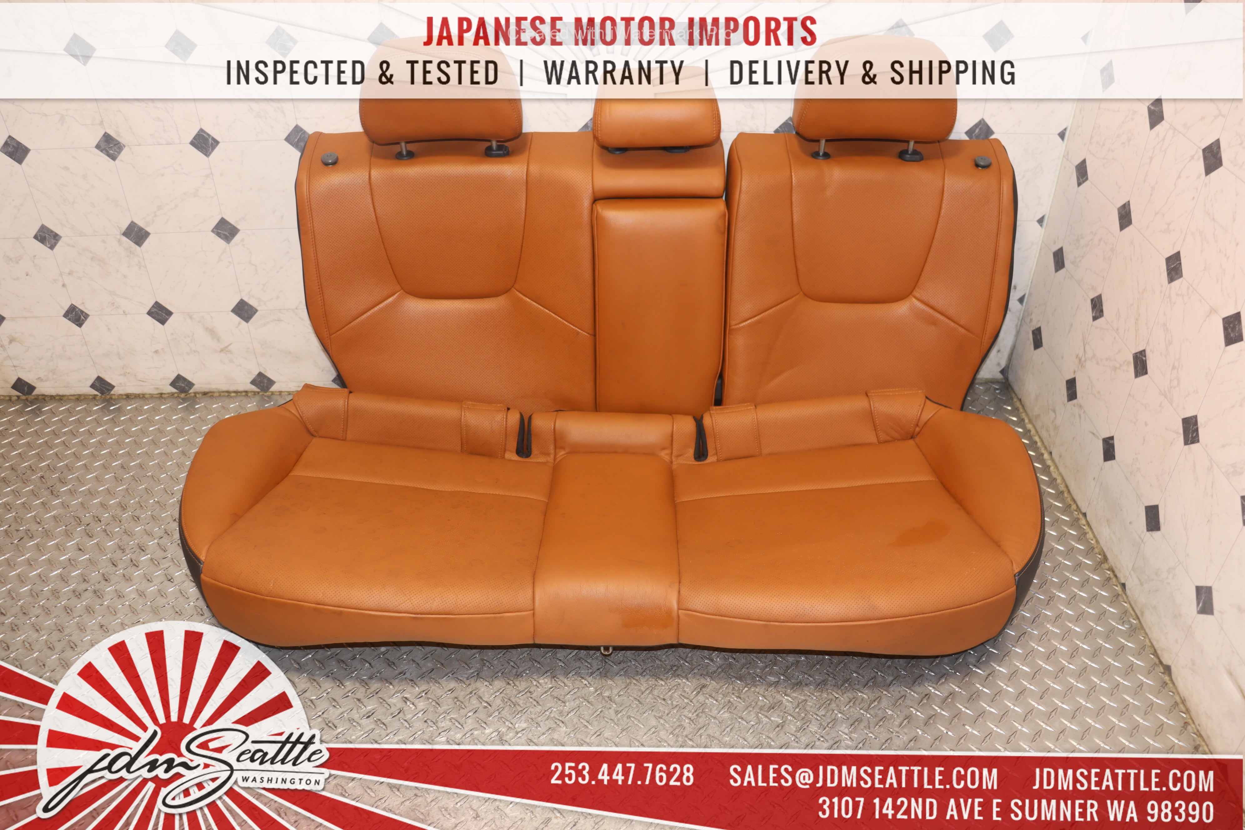 2008-2014 Subaru Impreza WRX STI Premium GRB GVF Complete Leather Power Seats Set with Steering Wheel - Front & Rear Seats for JDM Car Enthusiasts | Perfect for Upgrades & Restorations