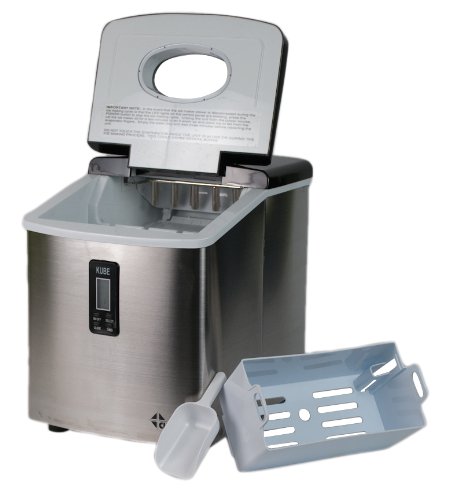 CHARD IM-12SS Commercial Ice Maker Machine with LCD Display - 26 lbs. Daily Output, Stainless Steel Construction - Perfect for Restaurants, Bars, and Home Kitchens