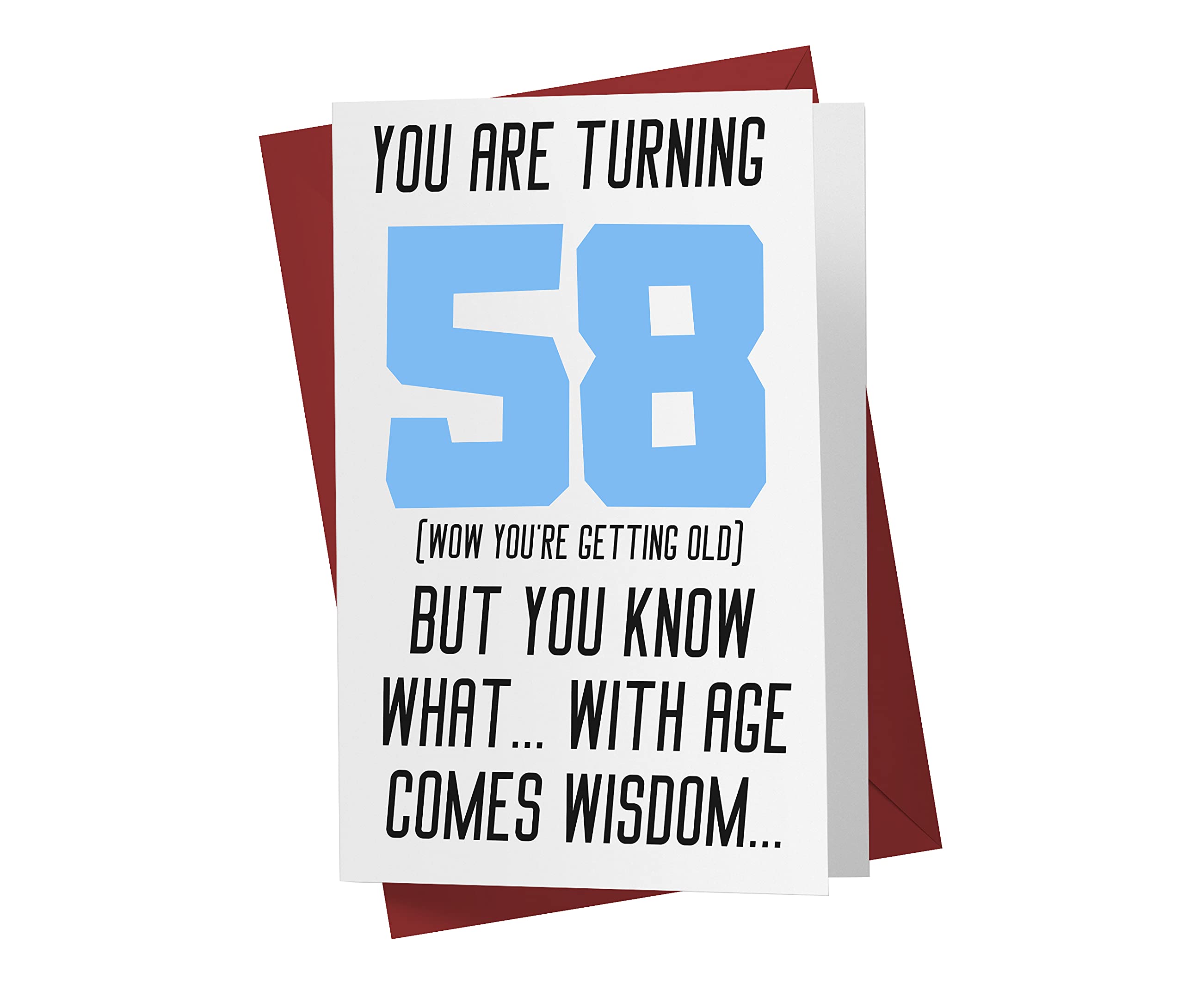 58th Birthday Cards for Men - Funny Rude Sarcastic Cards for Boyfriend, Husband, Dad & Friends | Humorous 58 Year Old Birthday Gifts | Perfect for Office Pranks, Gag Gifts & Birthday Surprises
