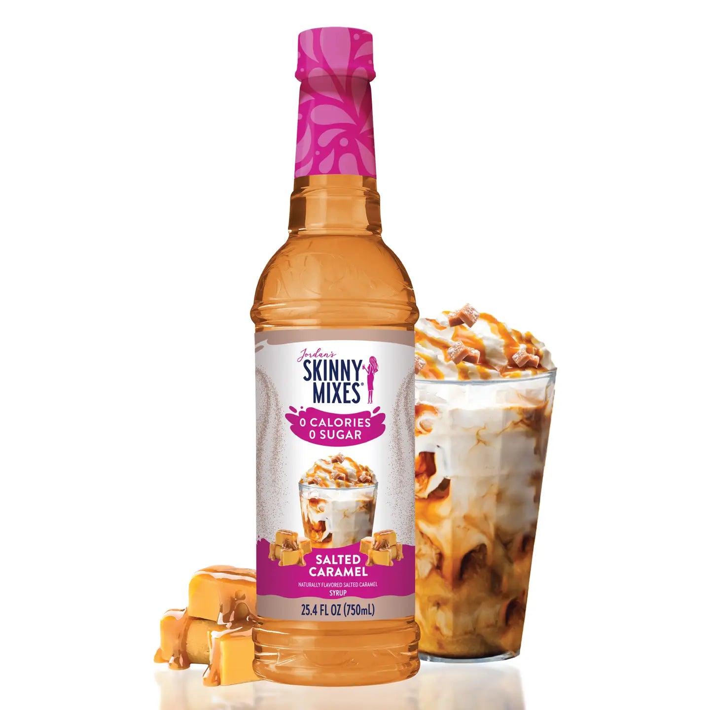 Sugar Free Salted Caramel Syrup - Low Calorie Coffee Flavoring for Diabetic & Keto Diet - Perfect for Coffee, Desserts & Baking