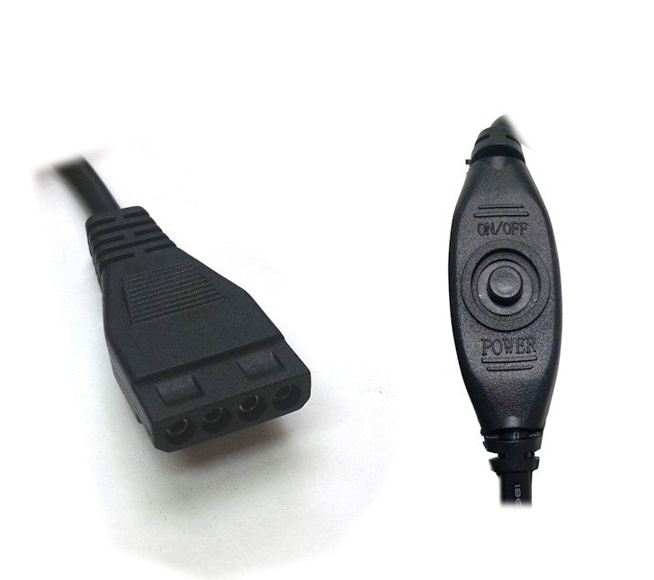 FullPower 100-240V AC to 12V & 5V DC Power Supply Adapter with 4-Pin Molex Connector (2A/2000mA) - On/Off Switch - Ideal for LED Strips, CCTV Cameras, and Home Electronics