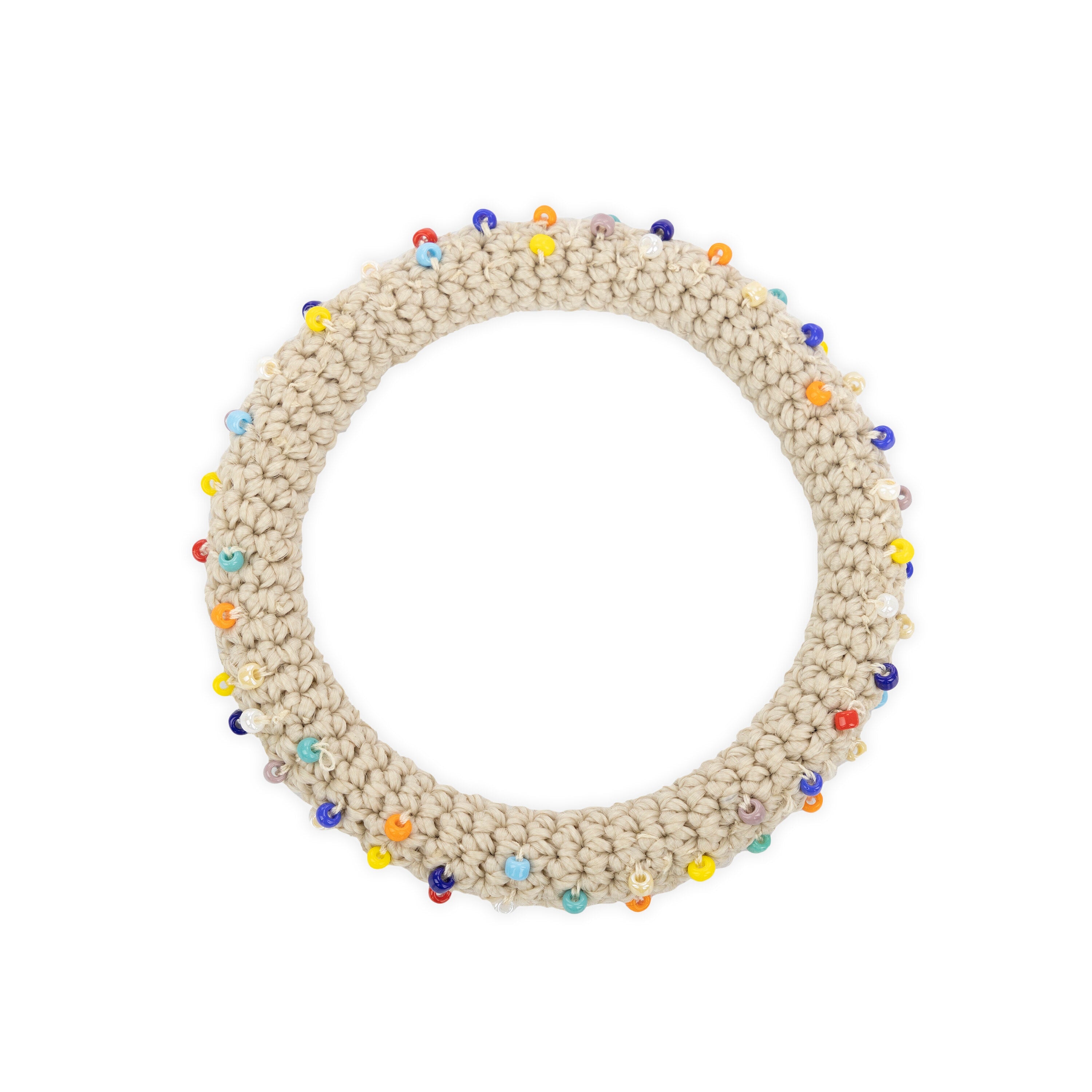 Hand Crochet - Ecru Multi Beads
