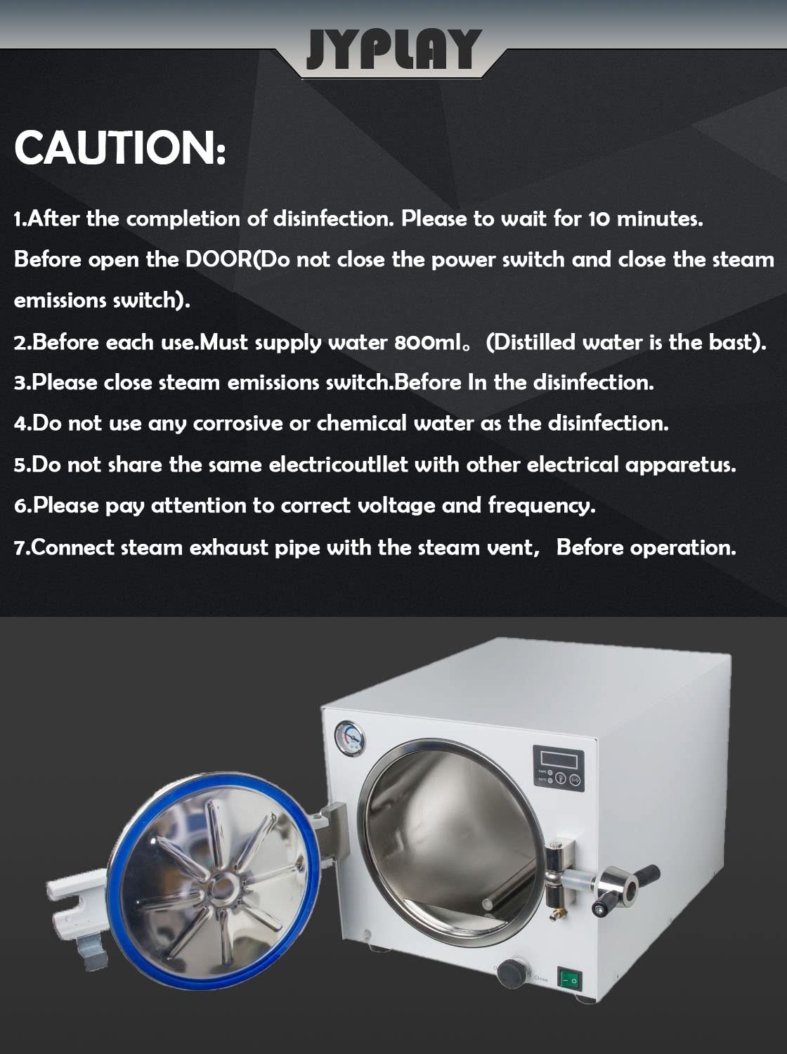 18L Steam Autoclave Lab Sterilizer Machine - Stainless Steel Dental Equipment with Overheat Protection | Perfect for Medical Clinics, Hospitals & Laboratory Sterilization