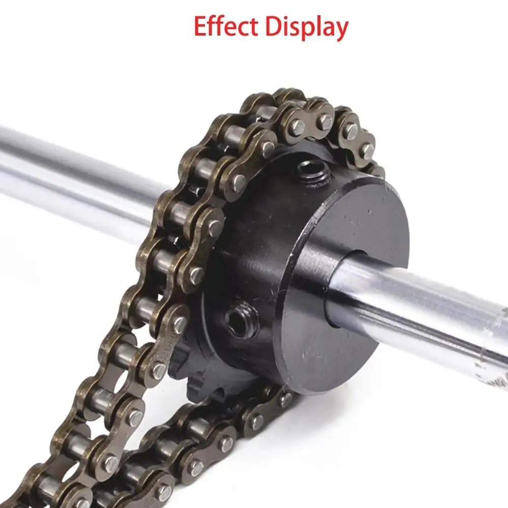 1Pcs 04B-1 Carbon Steel Roller Chain with Connector - 6mm Pitch, Half/Full Buckle Industrial Roller Chain by DOLUNTO (1.5M Length) - Perfect for Conveyor Systems, Machinery, and Industrial Equipment