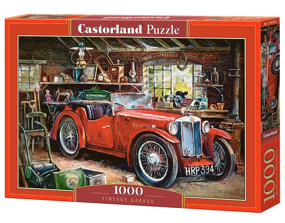 Castorland Vintage Garage 1000 Piece Jigsaw Puzzle - C-104574-2, Multicolor Puzzle for Adults - Perfect for Family Game Night, Home Decor & Stress Relief