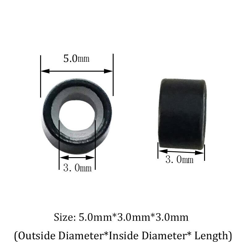 BLUSHIA 5mm Black Silicone Lined Micro Rings - 200 Pcs for Hair Extensions | Secure Beads for I-Tip, Pre-Bonded & Feather Extensions | Perfect for Salon Professionals & DIY Hair Styling at Home