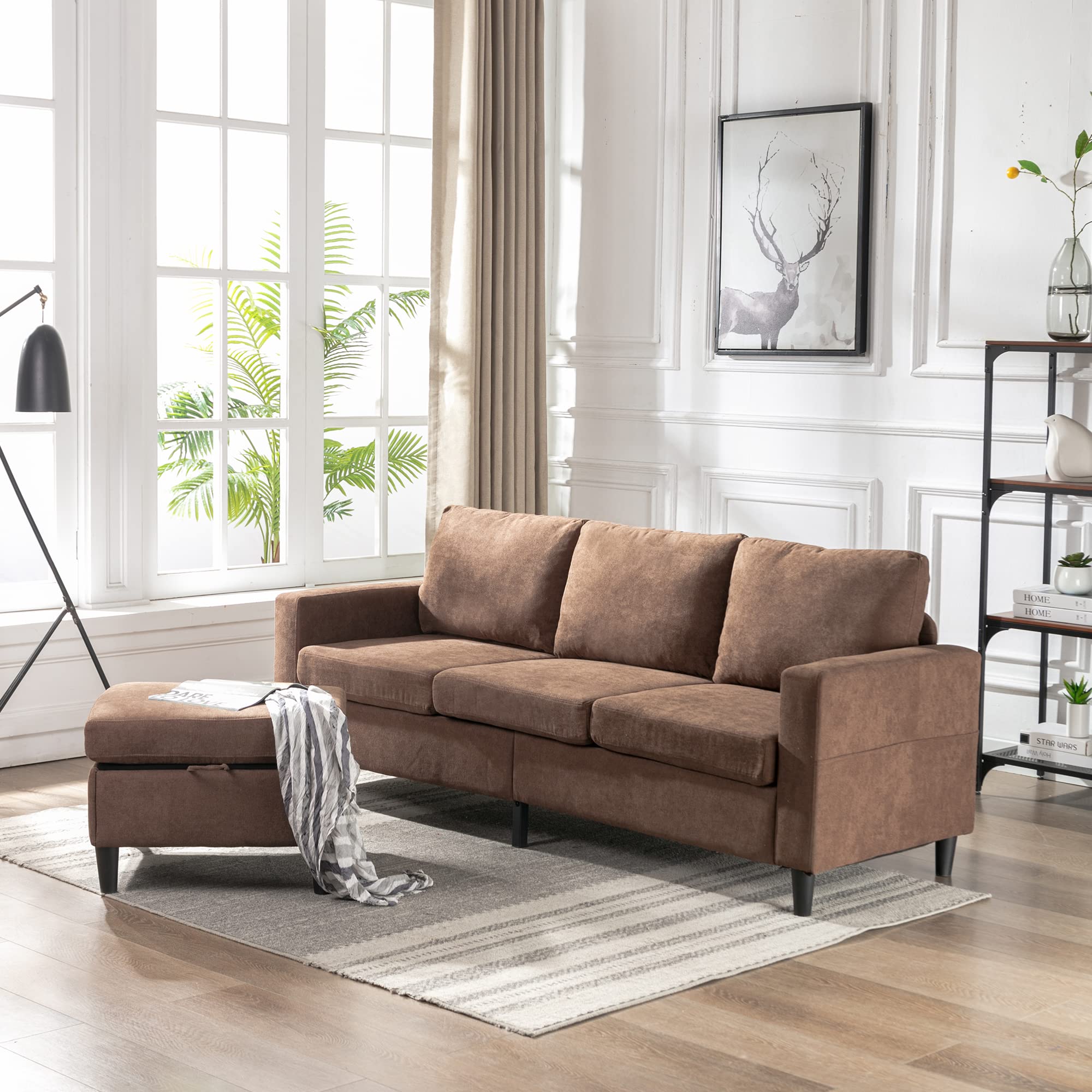 Yoglad Convertible L-Shaped Sectional Sofa - 73