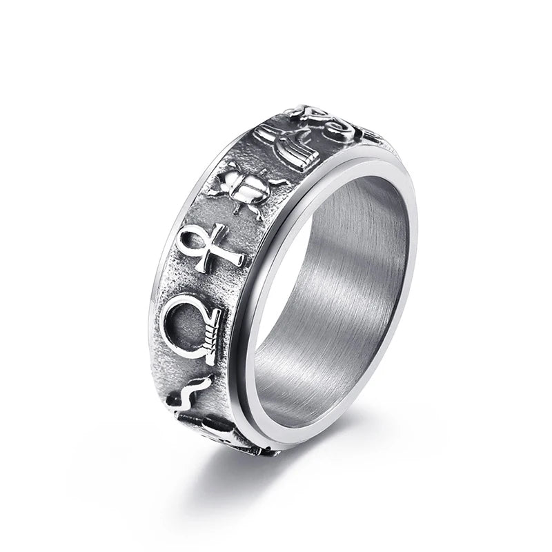 Egyptian Kingdom Ring - Ancient Egyptian Style Jewelry for Men & Women - Perfect for Costume Parties, Historical Reenactments & Unique Gifts