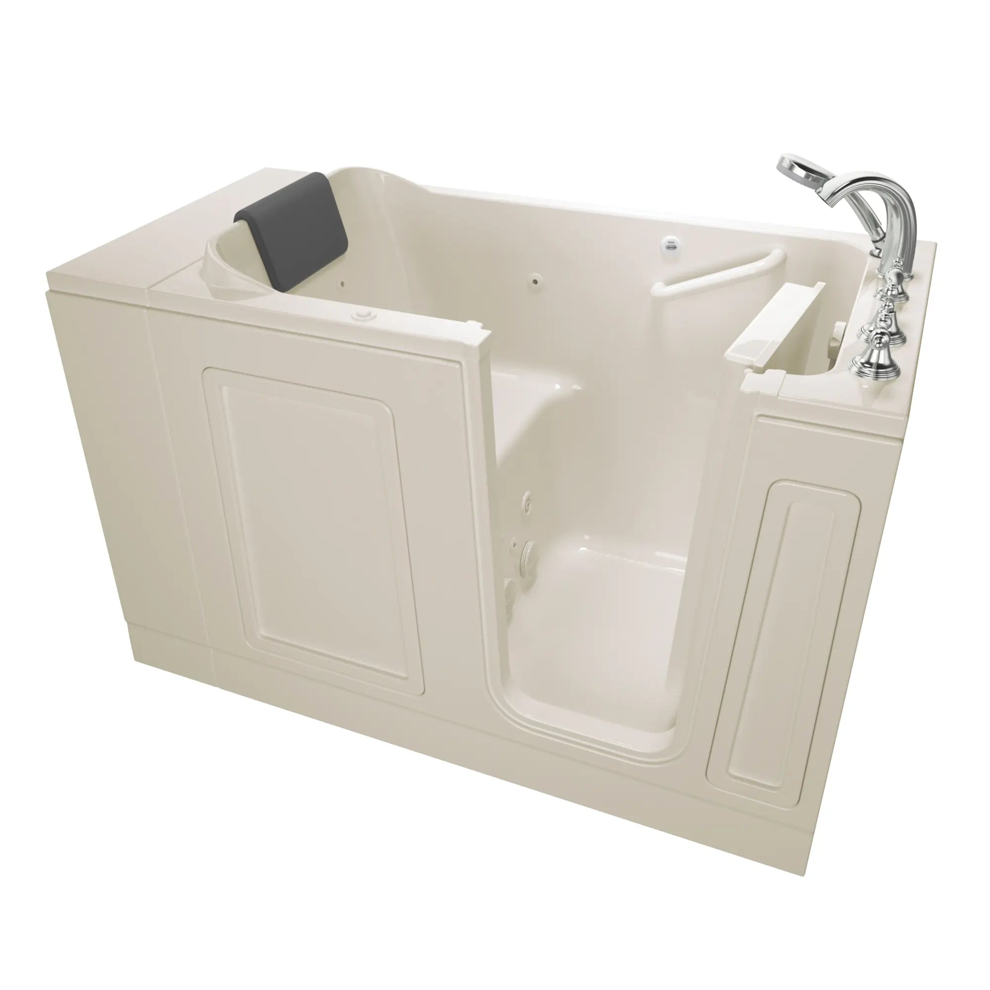 30 x 51 Inch Acrylic Walk-in Bathtub with Whirlpool Jets - Right Hand Drain & Faucet - Luxury Accessible Tub for Elderly & Mobility Needs - Perfect for Spa Relaxation & Hydrotherapy at Home