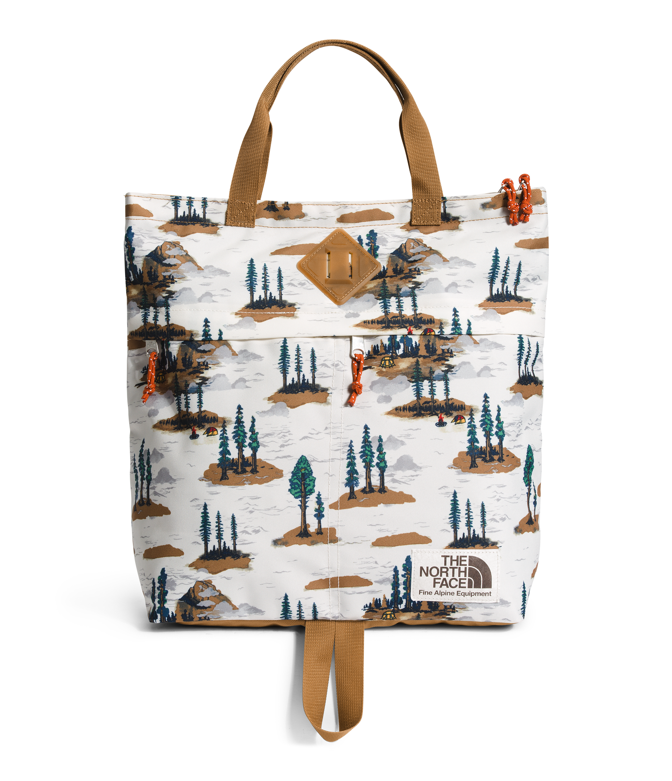 Gardenia White Camping Scenic Print/Utility Brown