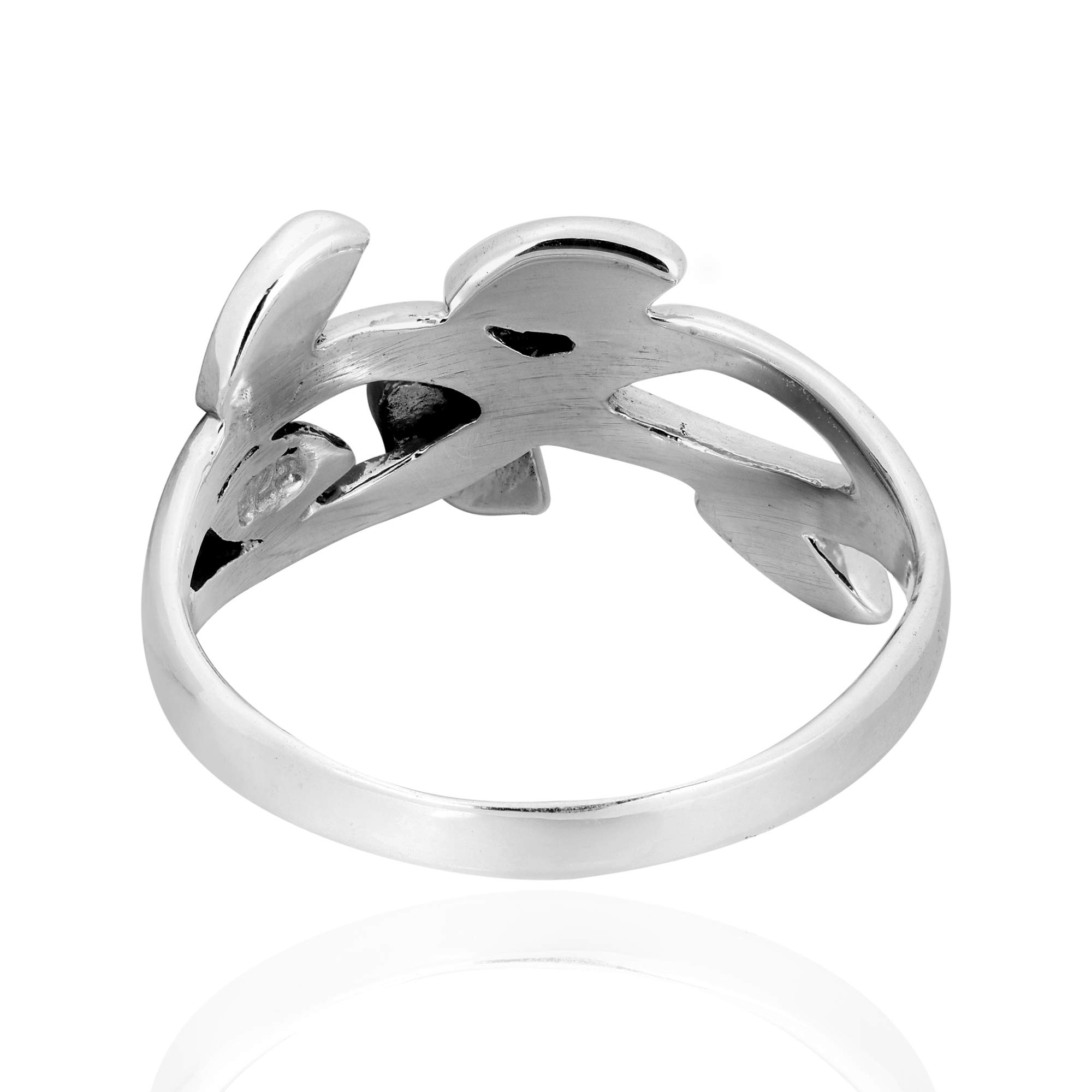 Aeravida Wraparound Branch Simulated Green Malachite Leaves .925 Sterling Silver Ring for Women | Elegant Wedding Band, Trendy Comfort Fit Jewelry | Perfect Gift for Daughter, Wife, Girlfriend | Available in Sizes 7-10 | Ideal for Weddings, Anniversaries, and Special Occasions