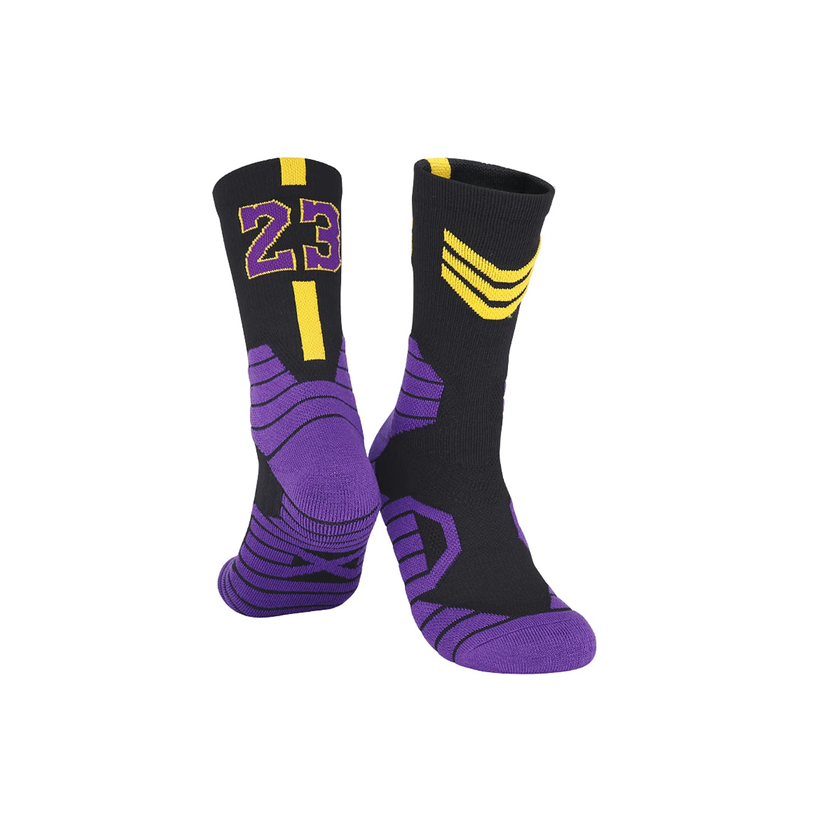 **3 Pairs Basketball Socks for Men - 3D Ankle Support & Compression Cushion Athletic Socks - Perfect for Sports, Running, and Gym Workouts**