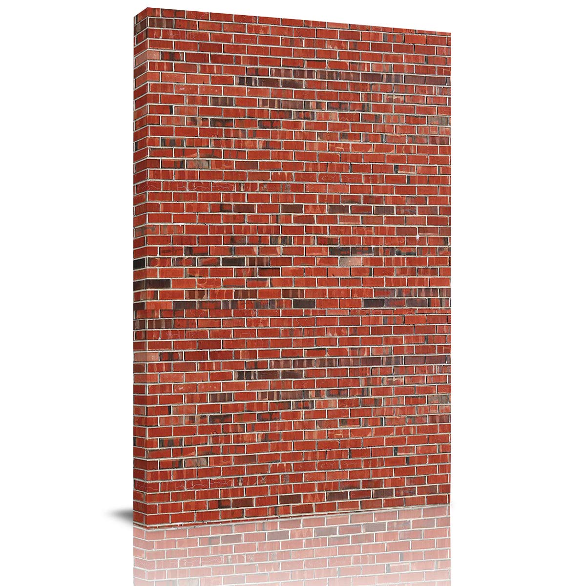 EZON-CH Red Brick Wall Pattern Abstract Framed Canvas Wall Art - 24x36 Inch Farmhouse Decor for Living Room, Bedroom, Bathroom & Office | Perfect for Home, Office & Commercial Spaces