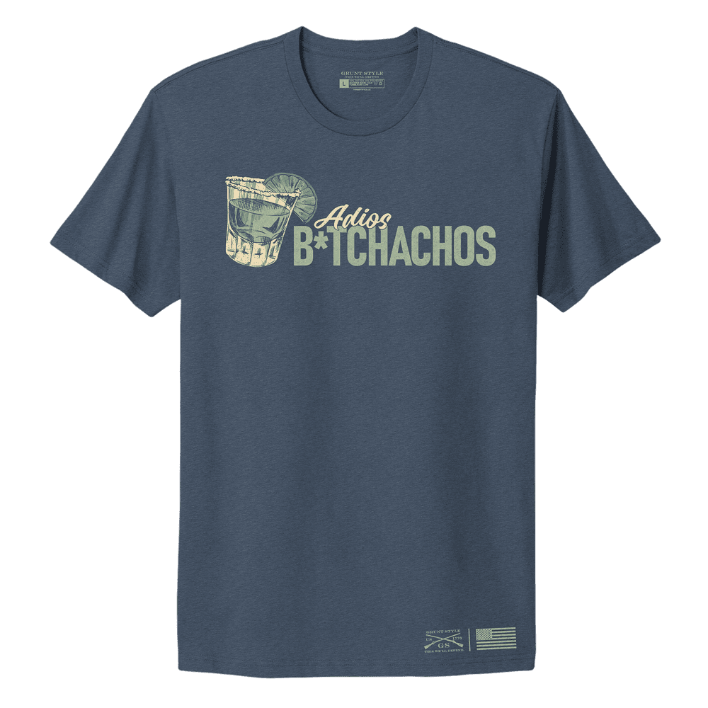 Women's Adios B*tchachos Boyfriend Fit T-Shirt - Midnight Navy - Casual Funny Graphic Tee for Women's Outfits & Girls Night Out