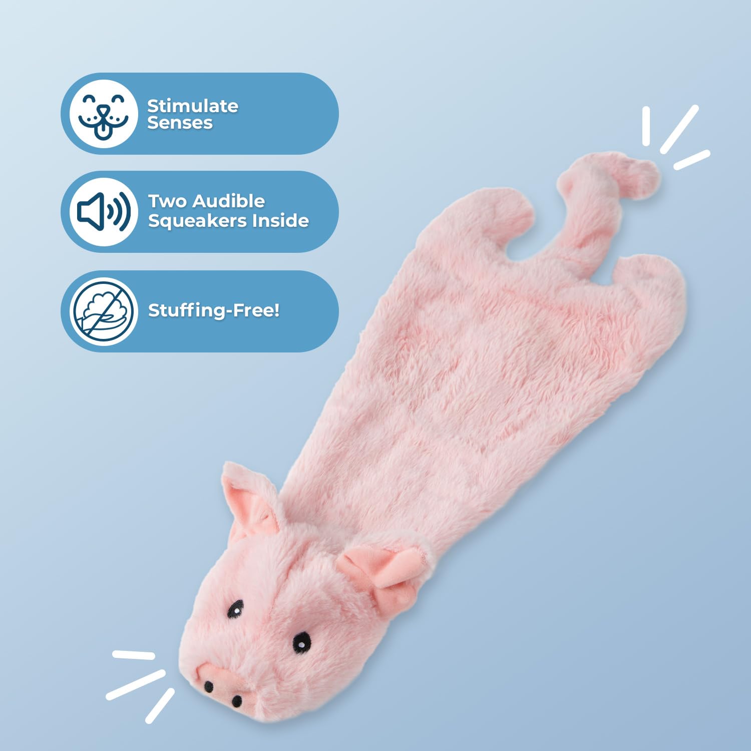 2-in-1 Squeaky Dog Toy for All Sizes - No Stuffing & Bottle Holder - Indoor Play Fun