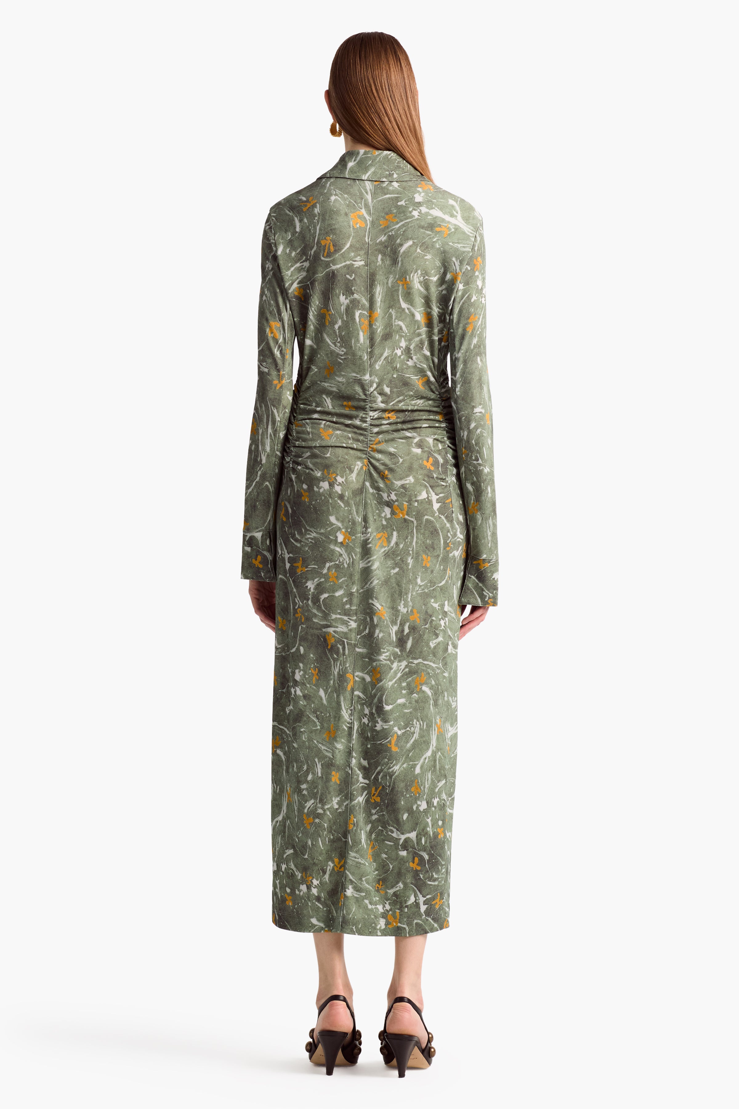 Claudia Dress - Monstera Marbled Floral Print Summer Dress for Women | Perfect for Beach Vacations, Date Nights & Casual Outings