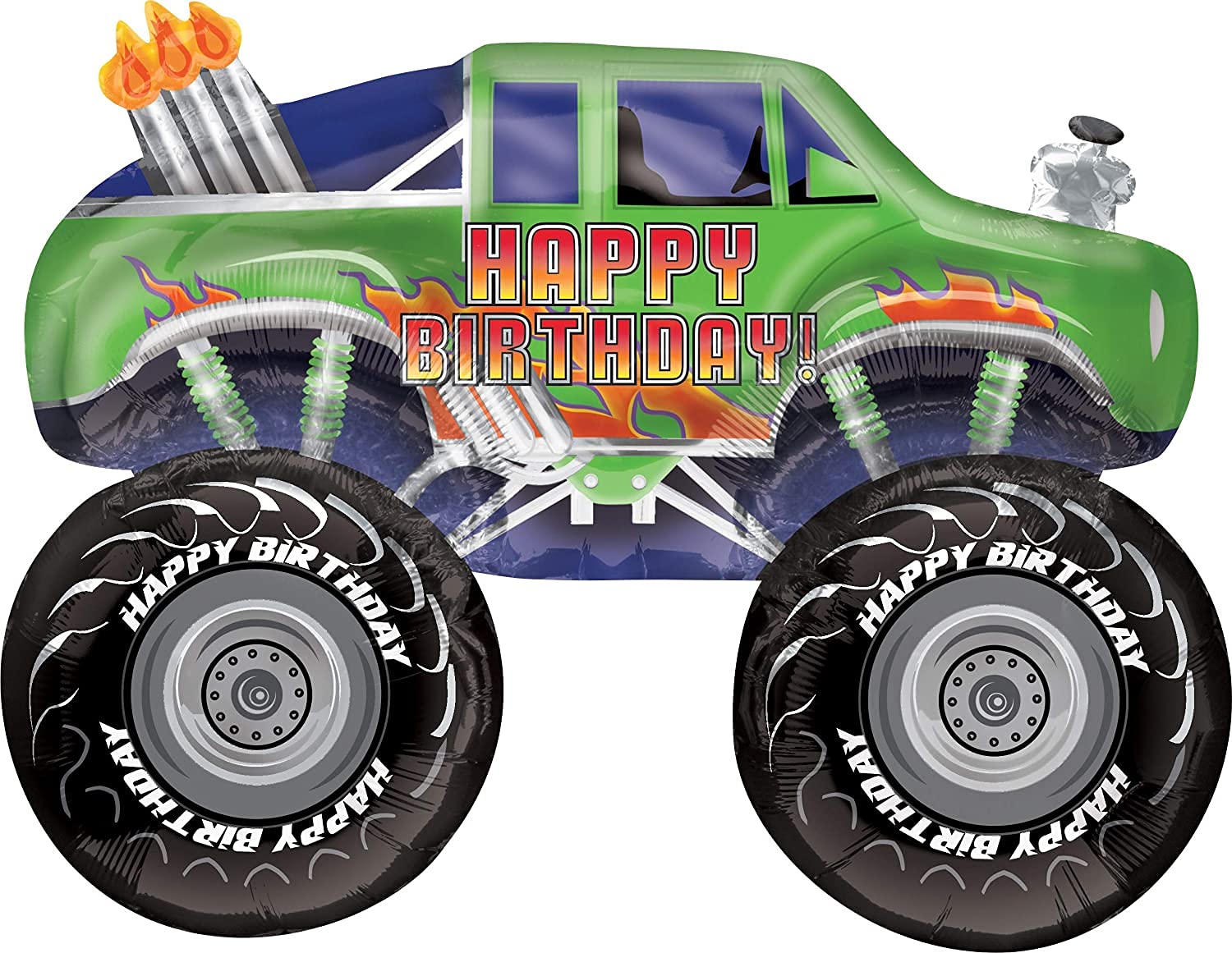 Monster Truck 5th Birthday Party Decorations - 10pc Balloon Bouquet Set for Boys' Birthday Party, Baby Shower & Themed Events