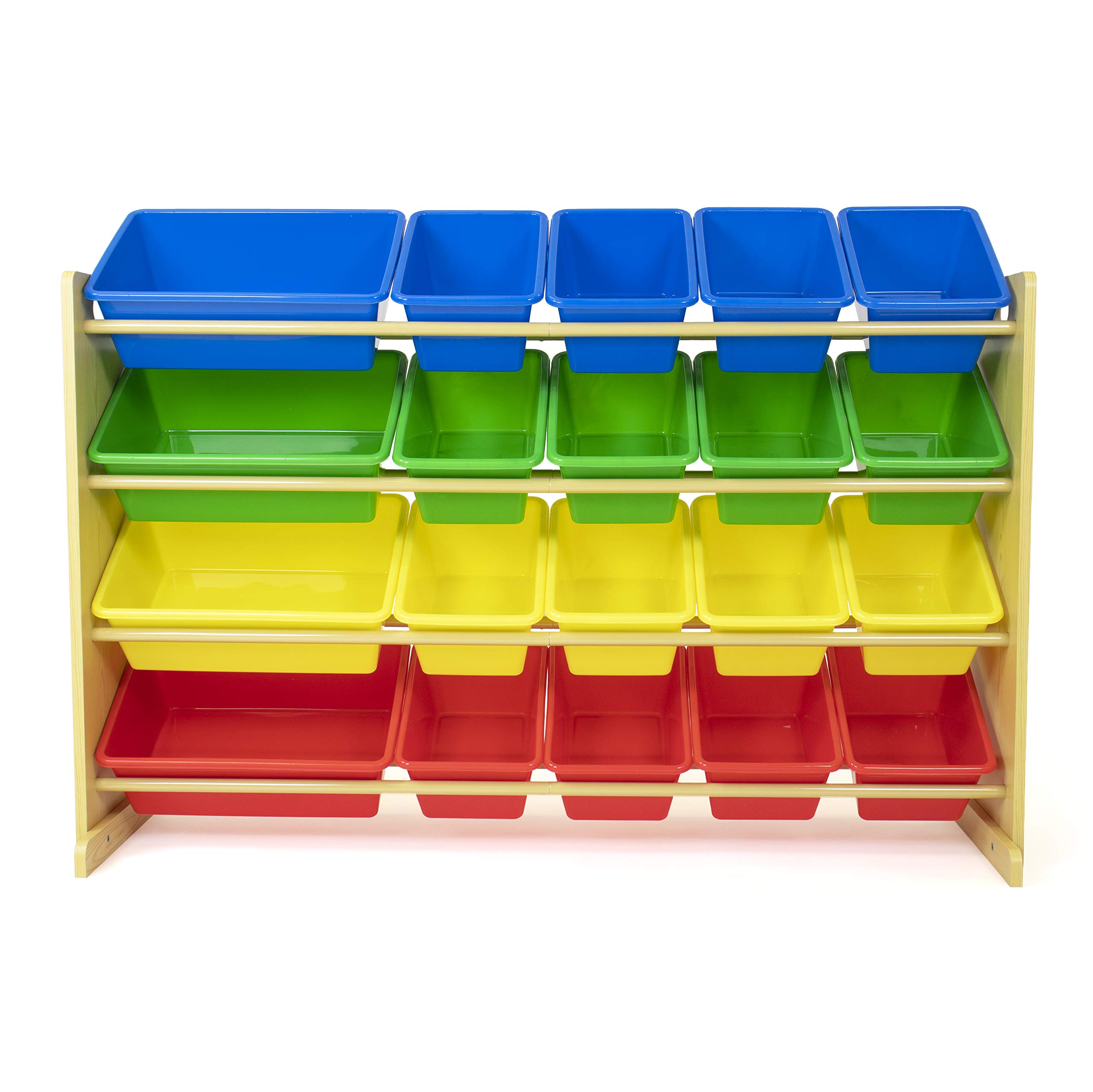Humble Crew Extra Large Toy Organizer with 20 Storage Bins - Natural Wood Kids Playroom Storage Solution for Toys, Books & Crafts | Perfect for Nursery, Classroom & Play Area Organization