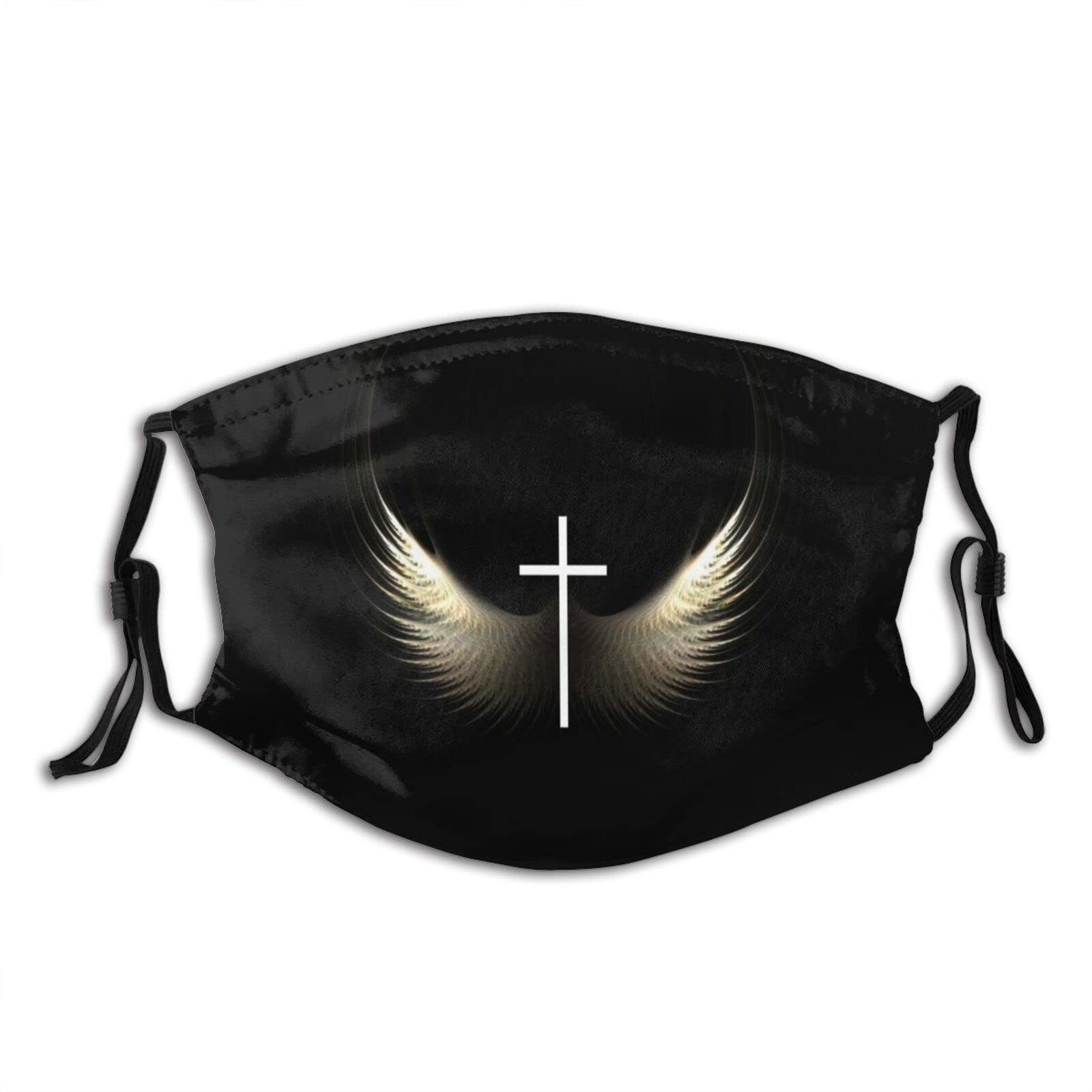 Christian Jesus Cross Face Mask for Adults - Reusable & Adjustable Bandana Balaclava with 2 Filters - Perfect for Church, Outdoor Activities & Daily Protection
