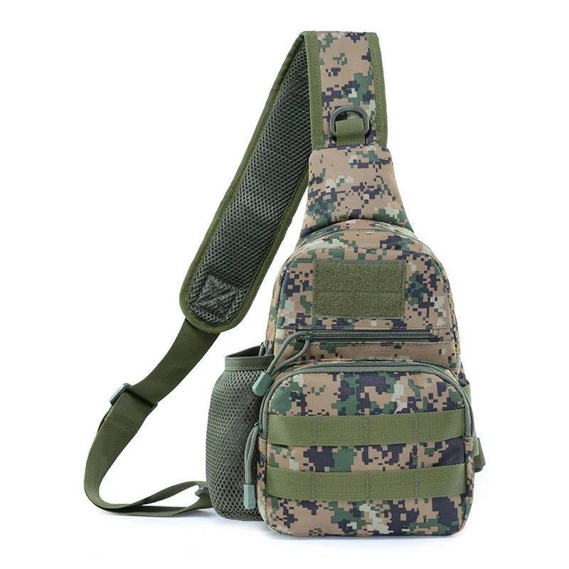 Portable Hiking & Travel Sling Shoulder Bag - MOLLE Chest Pack for Men - Outdoor Sports Bottle Pouch - Camping Hunting Fishing Backpack - Perfect for Hiking, Travel & Outdoor Adventures